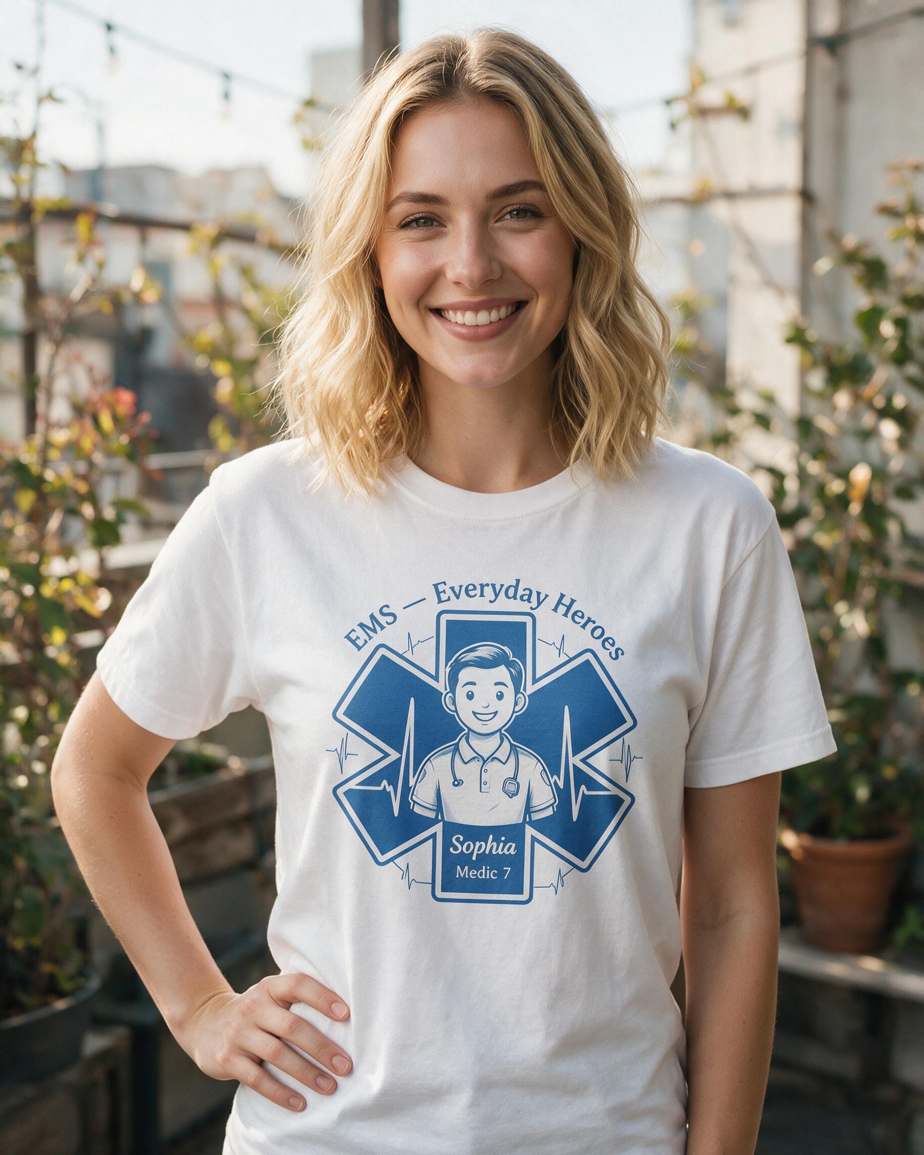 First Responders: EMS Star of Life — White