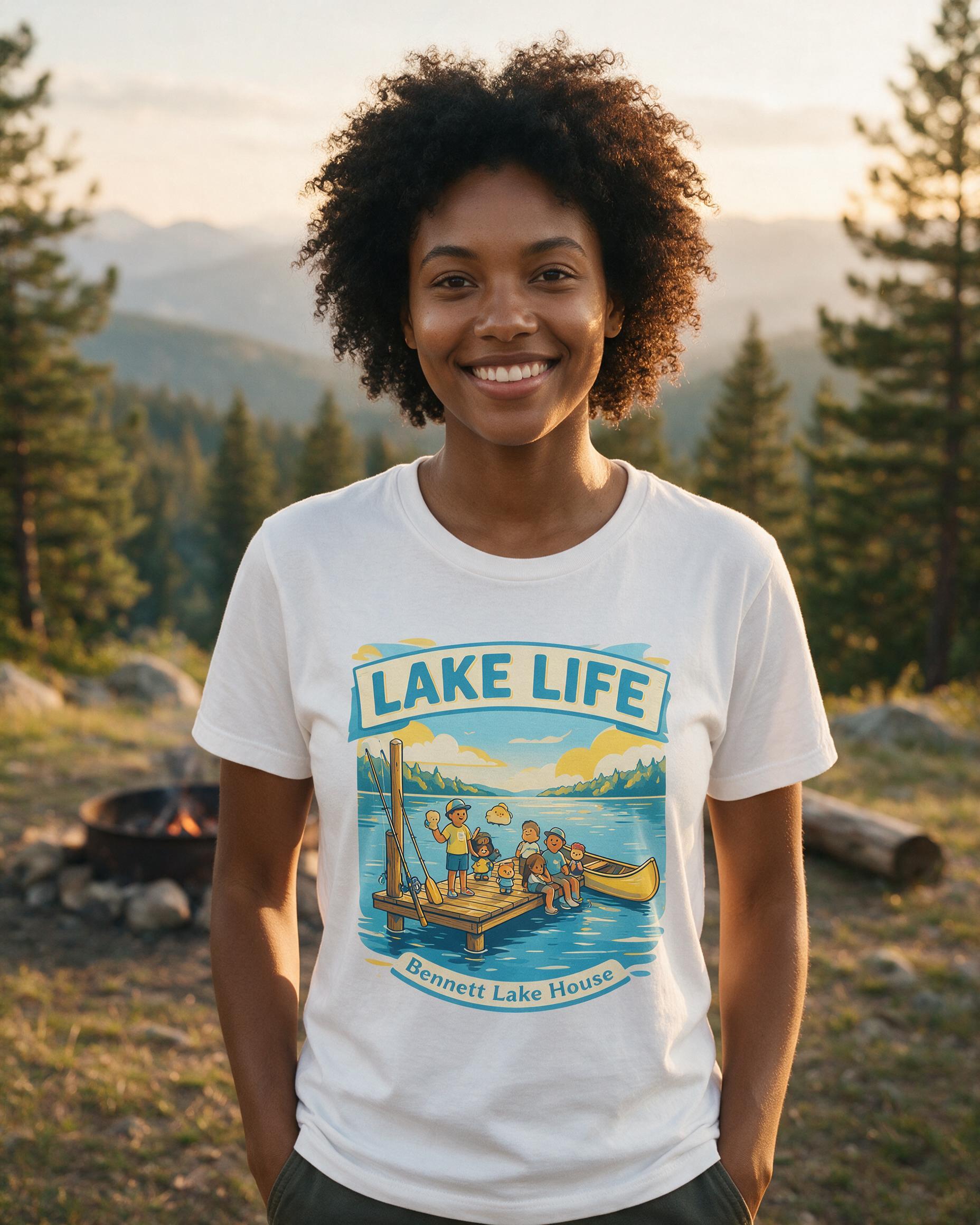 Camping: Lake Life Crew — White