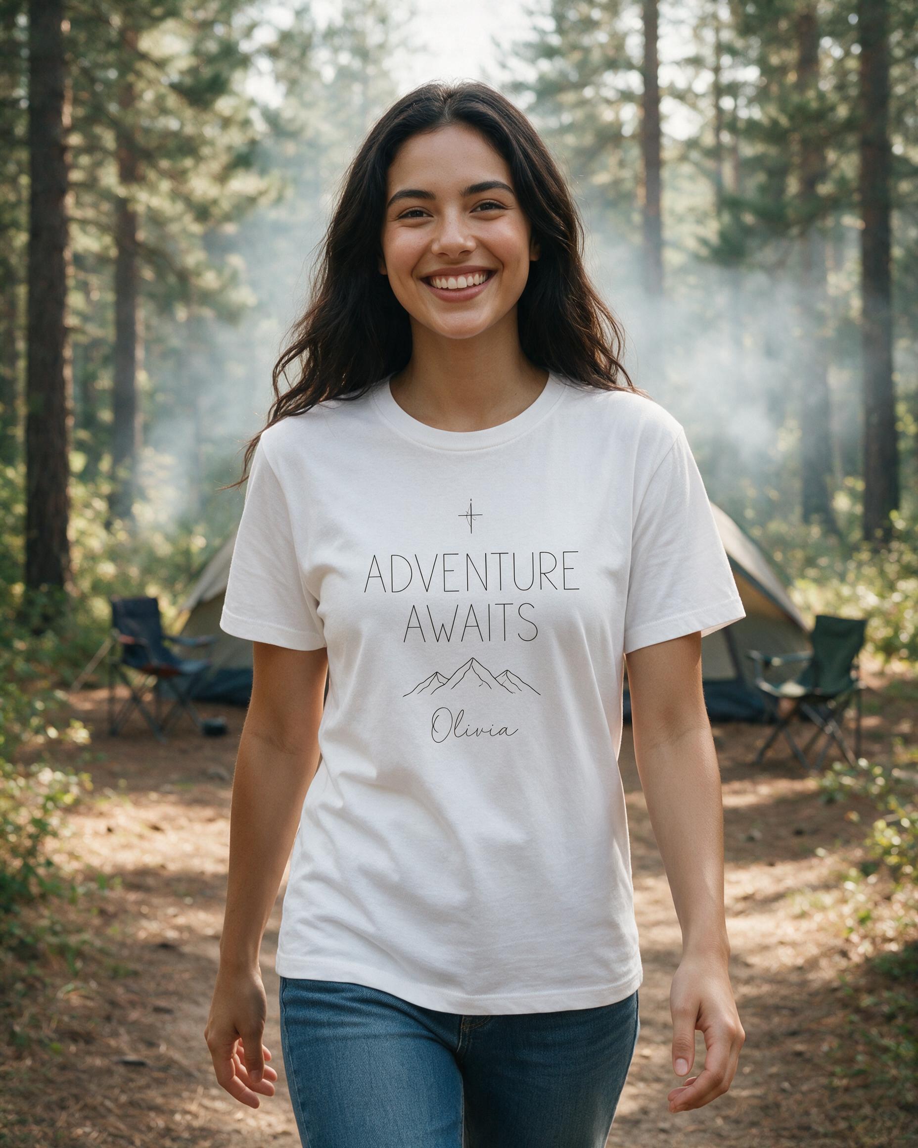 Camping: Adventure Awaits Minimal — White