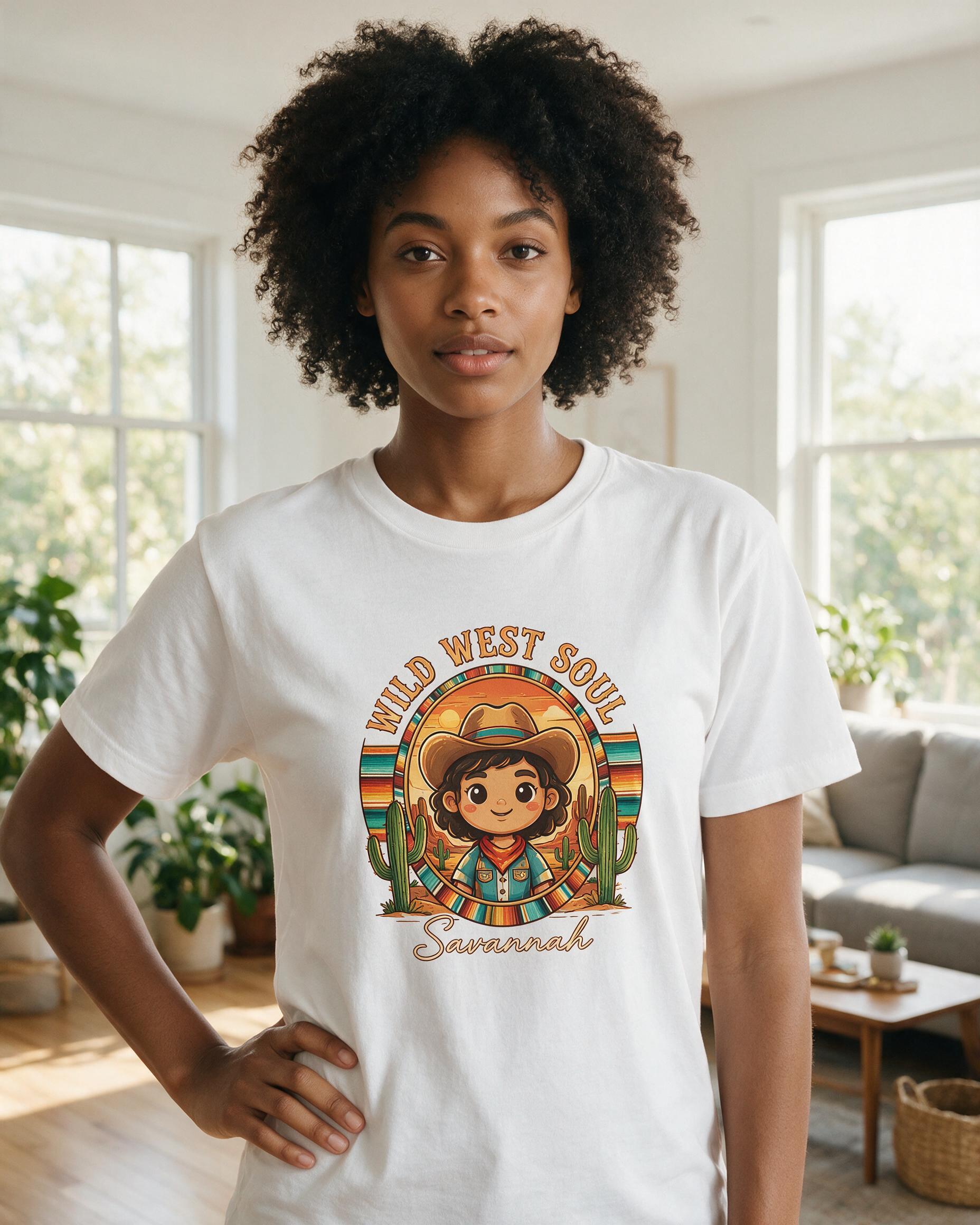 Western: Desert Sunset Cowgirl — White