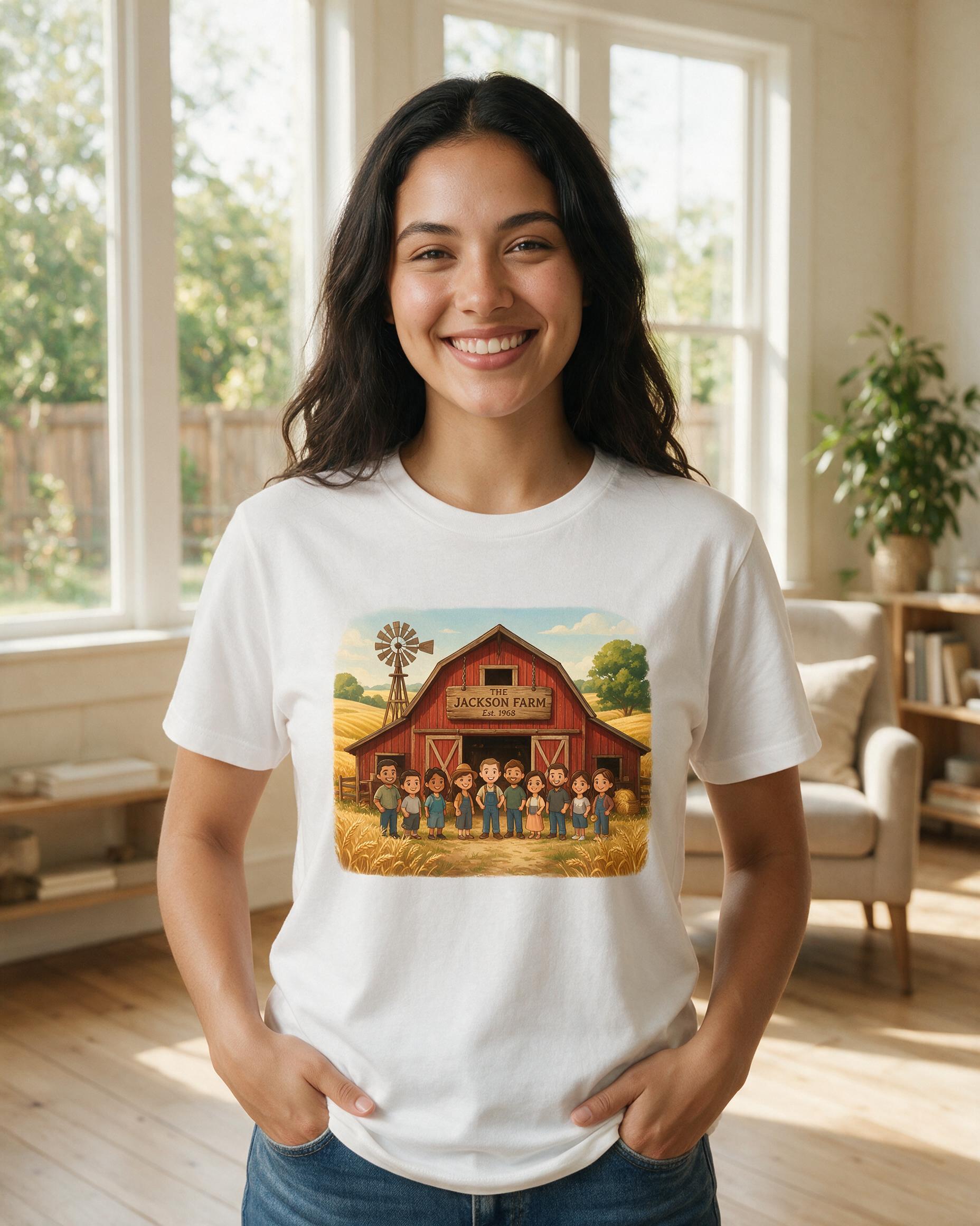 Western: The Family Farm Barn Scene — White