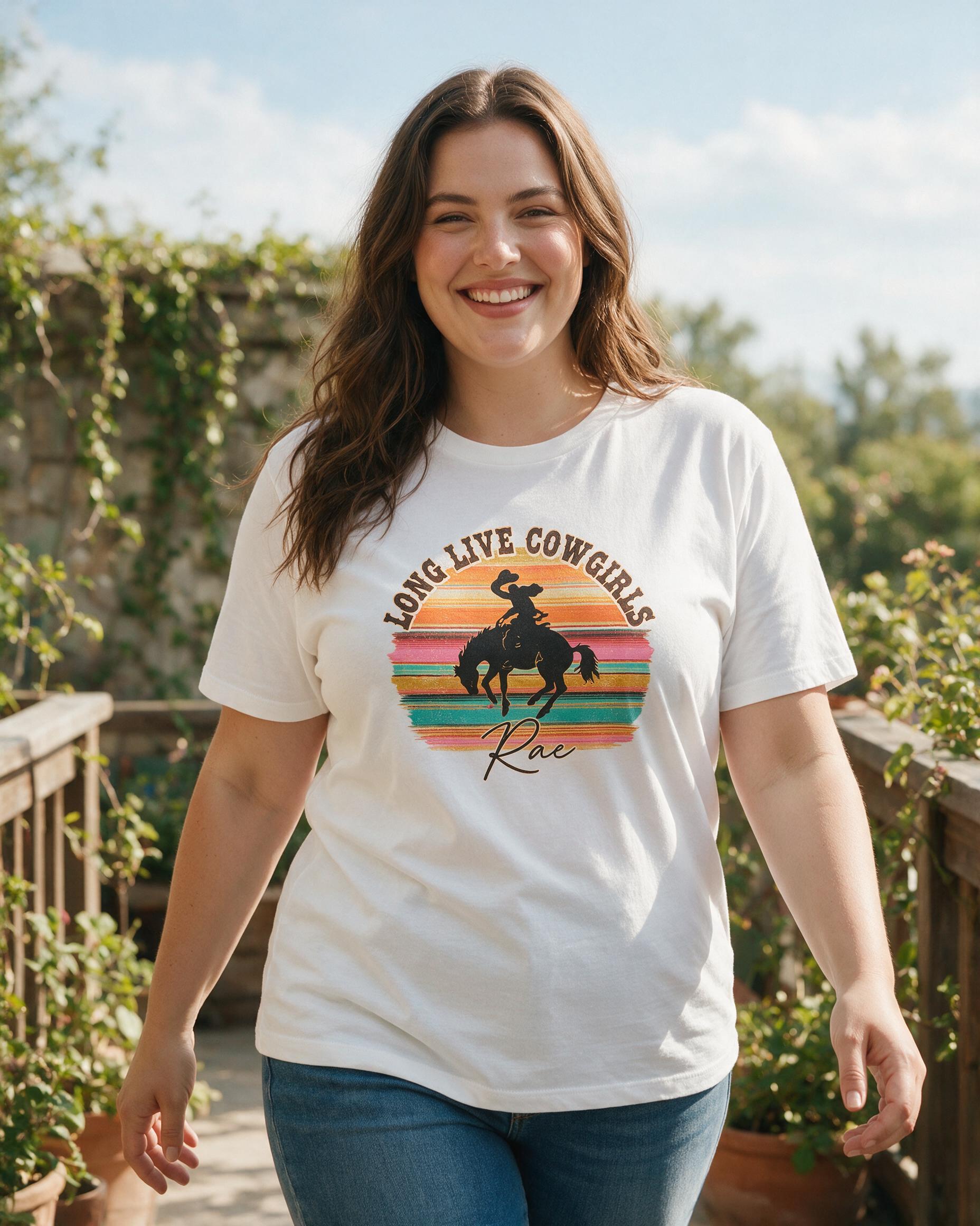 Western: Long Live Cowgirls Serape — White