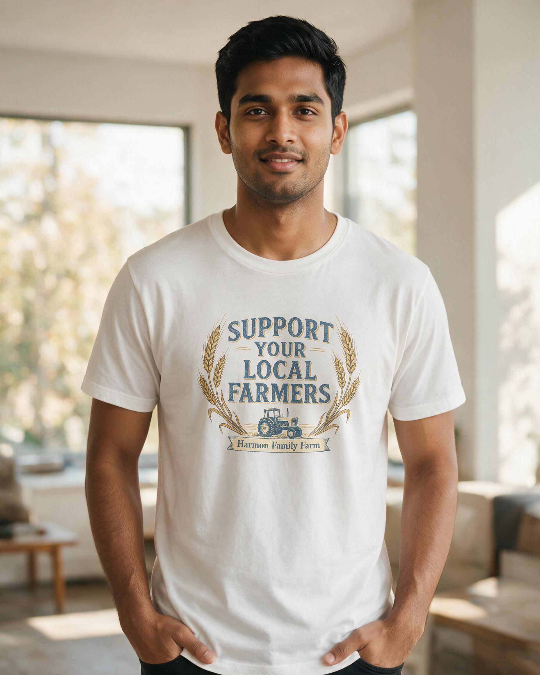 Western: Support Local Farmers — White
