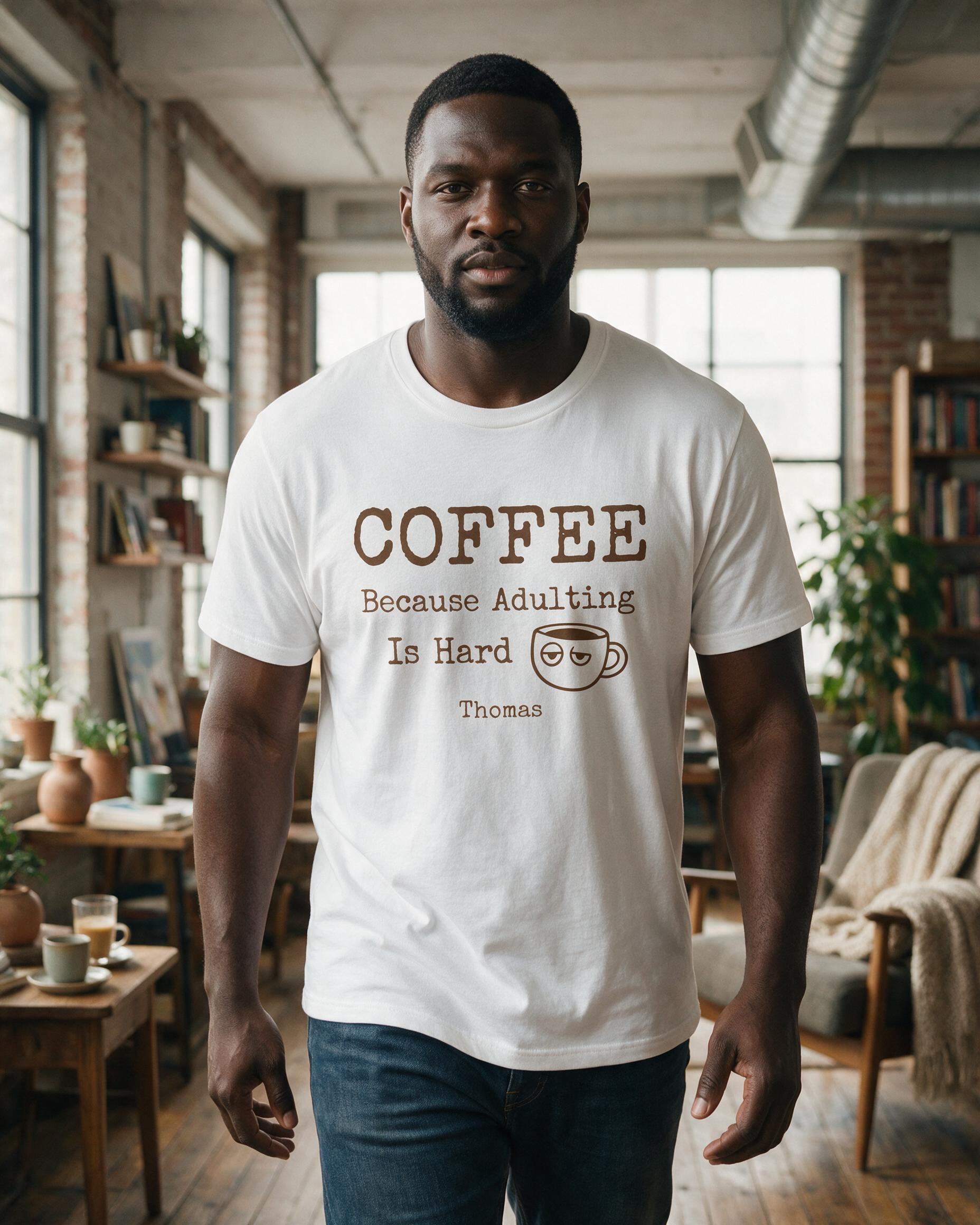 Coffee: Coffee Because Adulting Is Hard — White