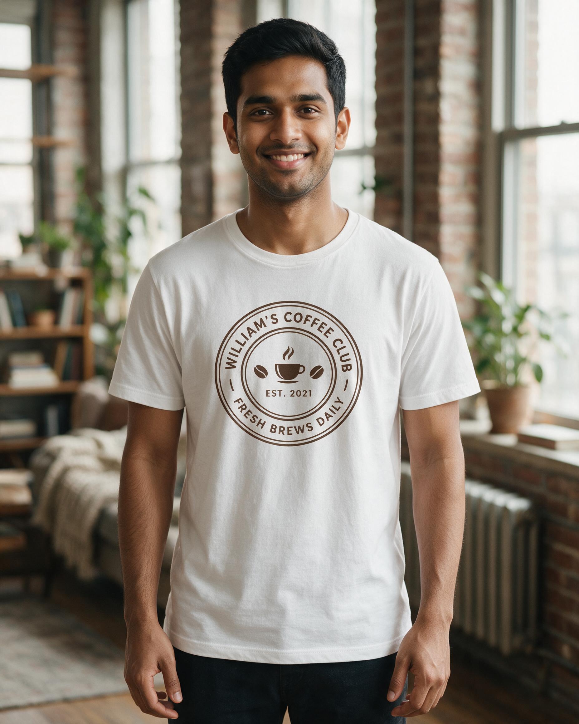 Coffee: Name's Coffee Club Badge — White