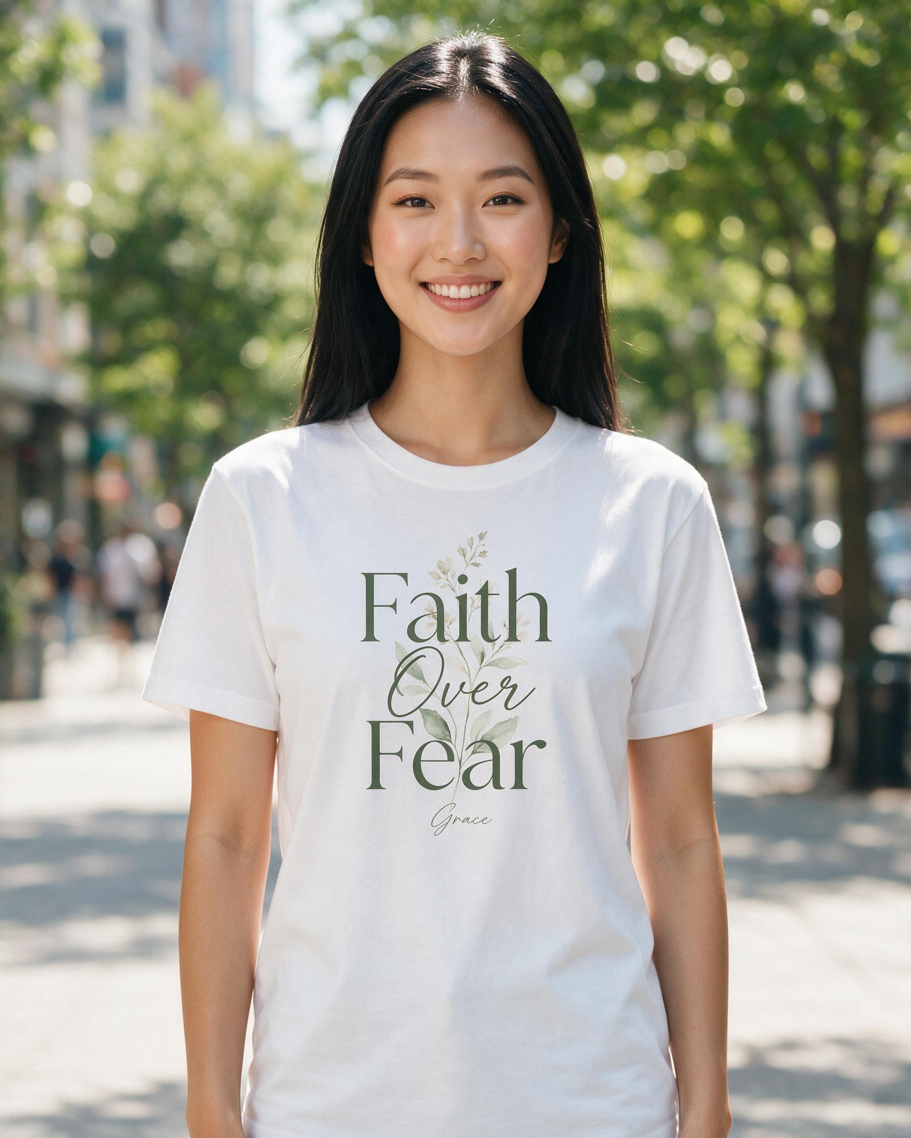 Faith: Faith Over Fear Wildflower — White