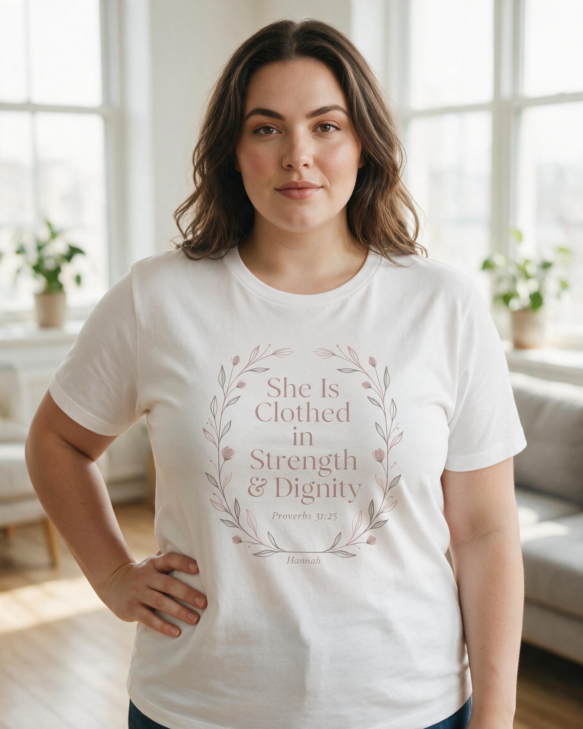Faith: Clothed in Strength Proverbs — White