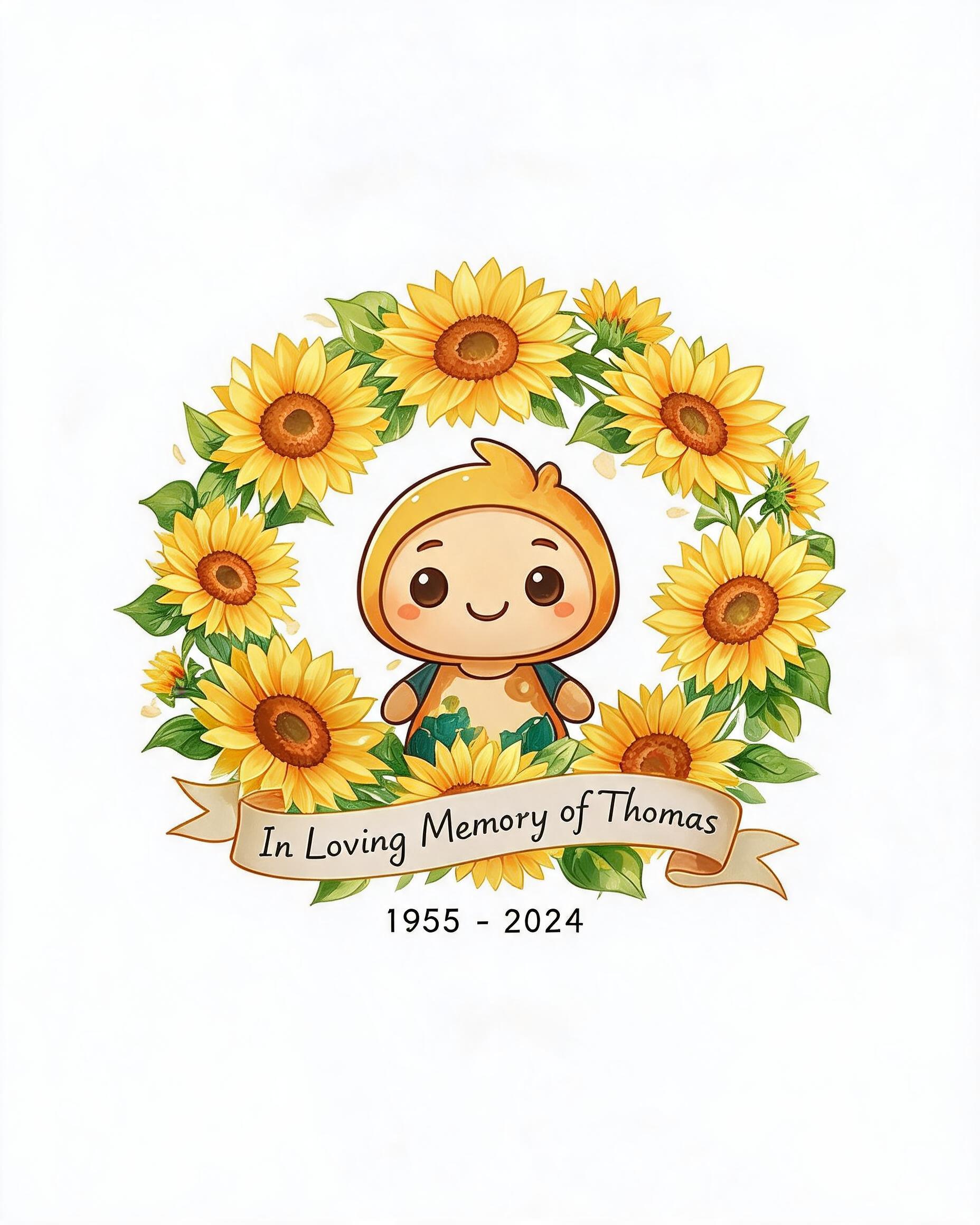 Memorial: Sunflower Wreath Remembrance