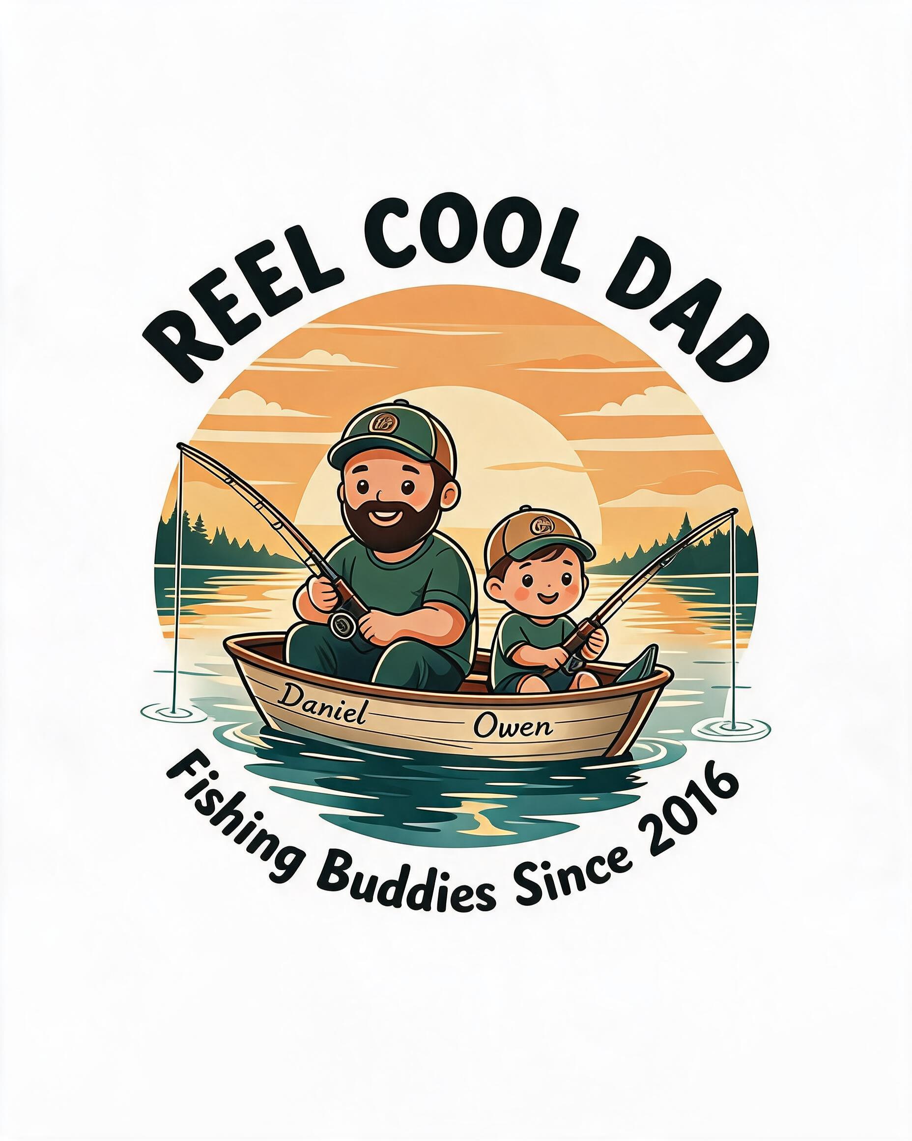 Dad: Reel Cool Fishing Buddy