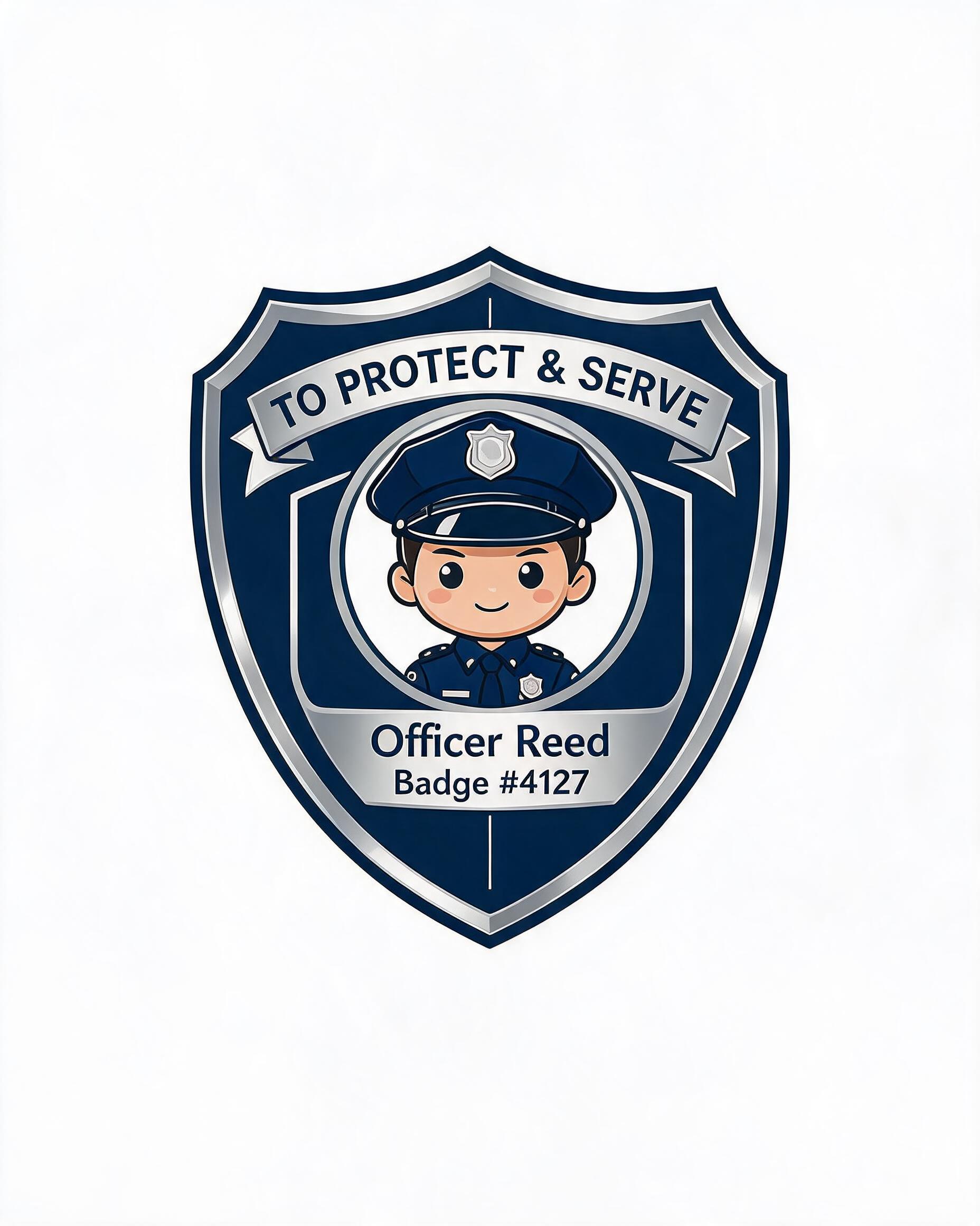 First Responders: Police Badge Portrait