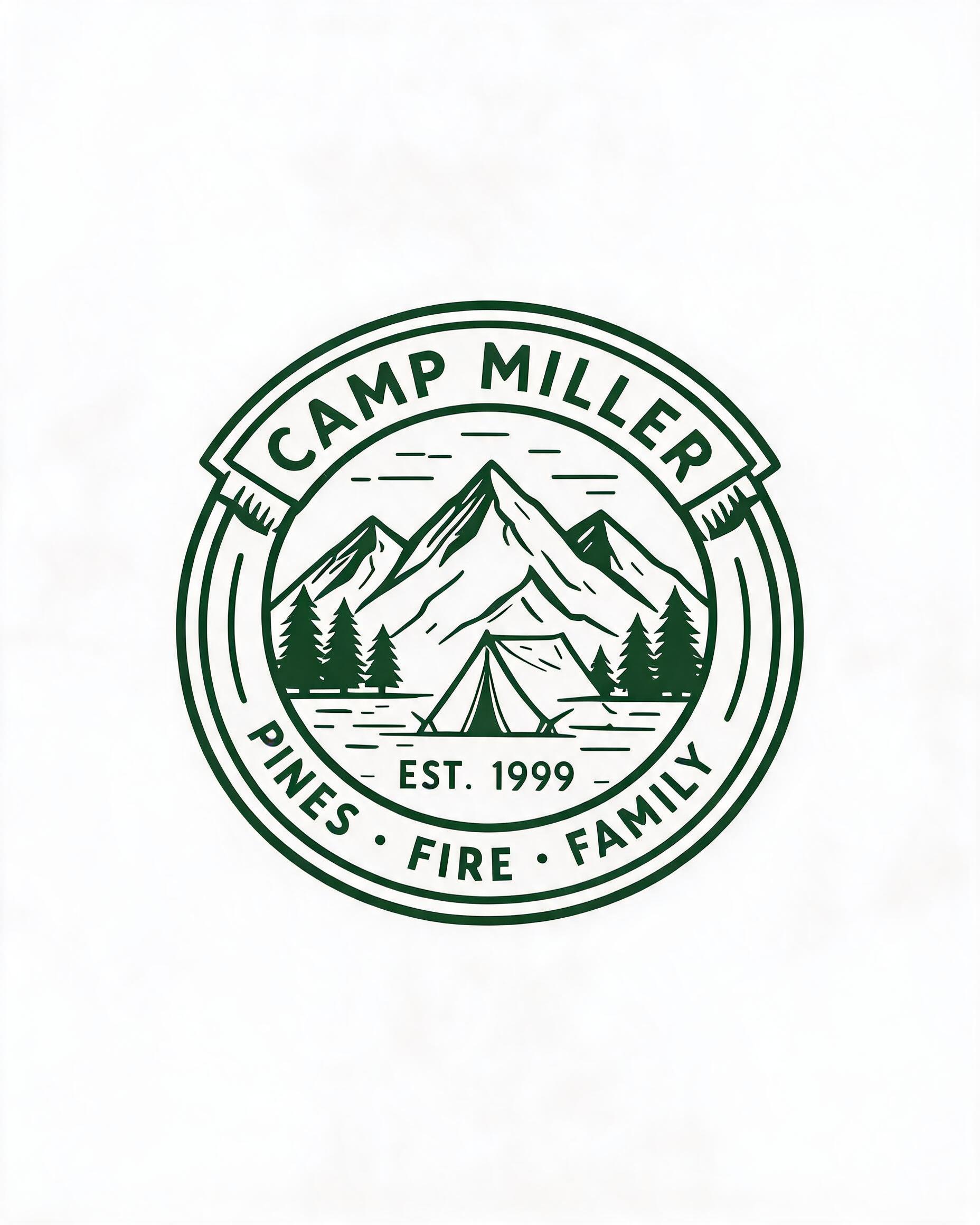 Camping: Retro Badge Camp Est