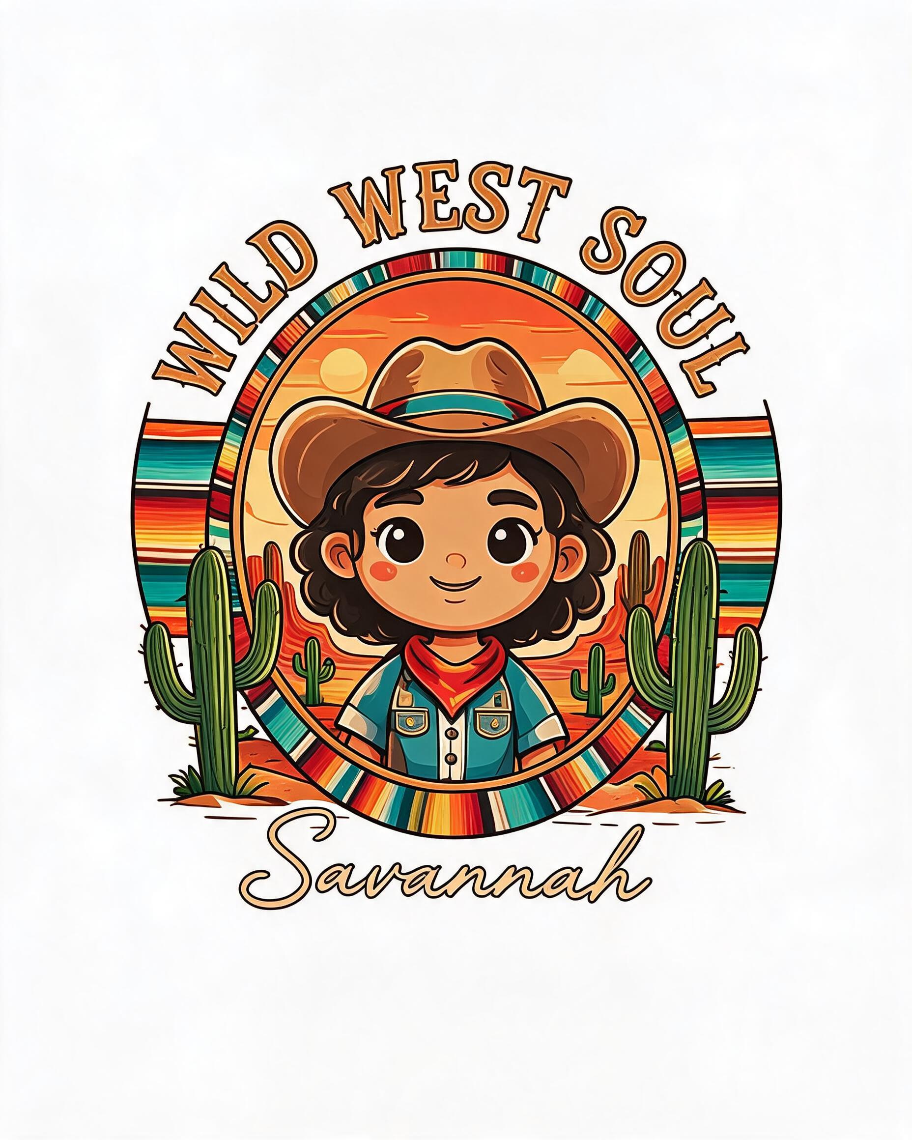 Western: Desert Sunset Cowgirl