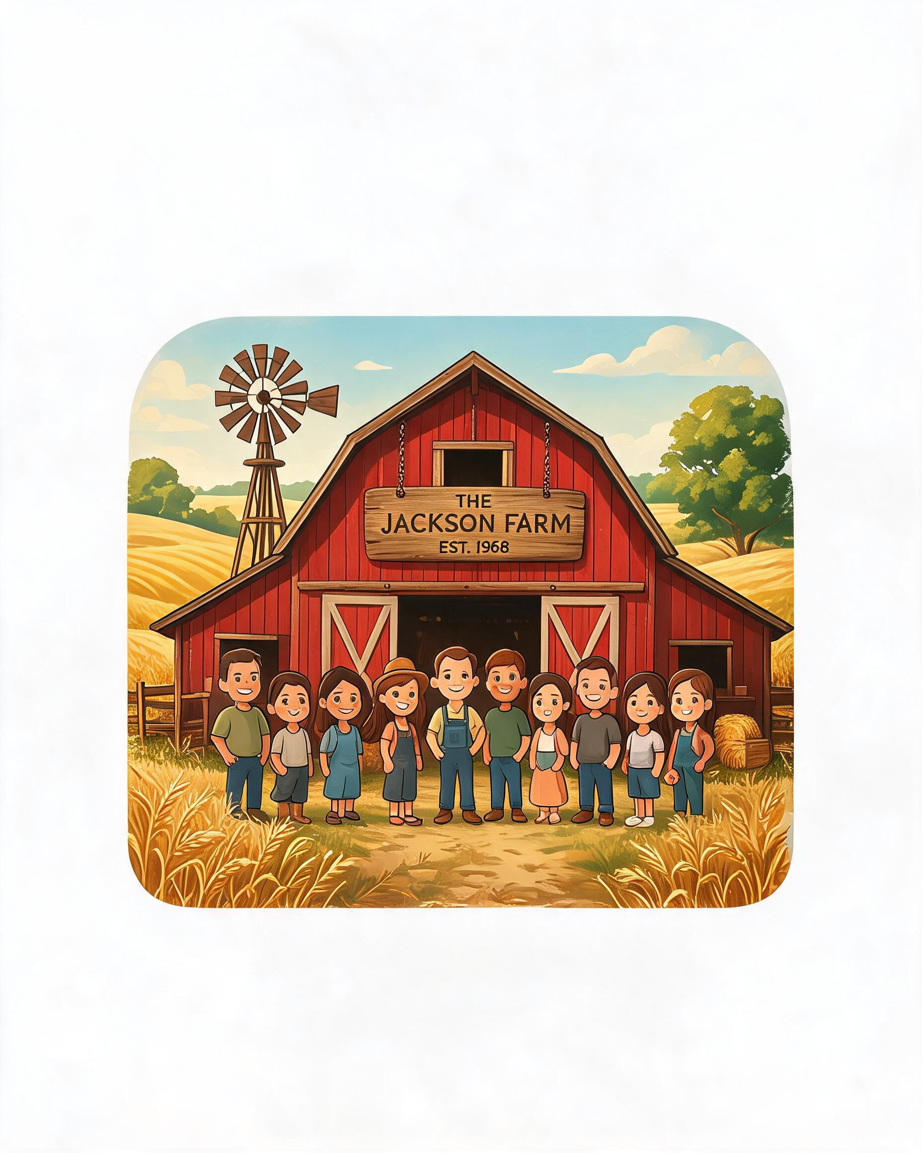 Western: The Family Farm Barn Scene