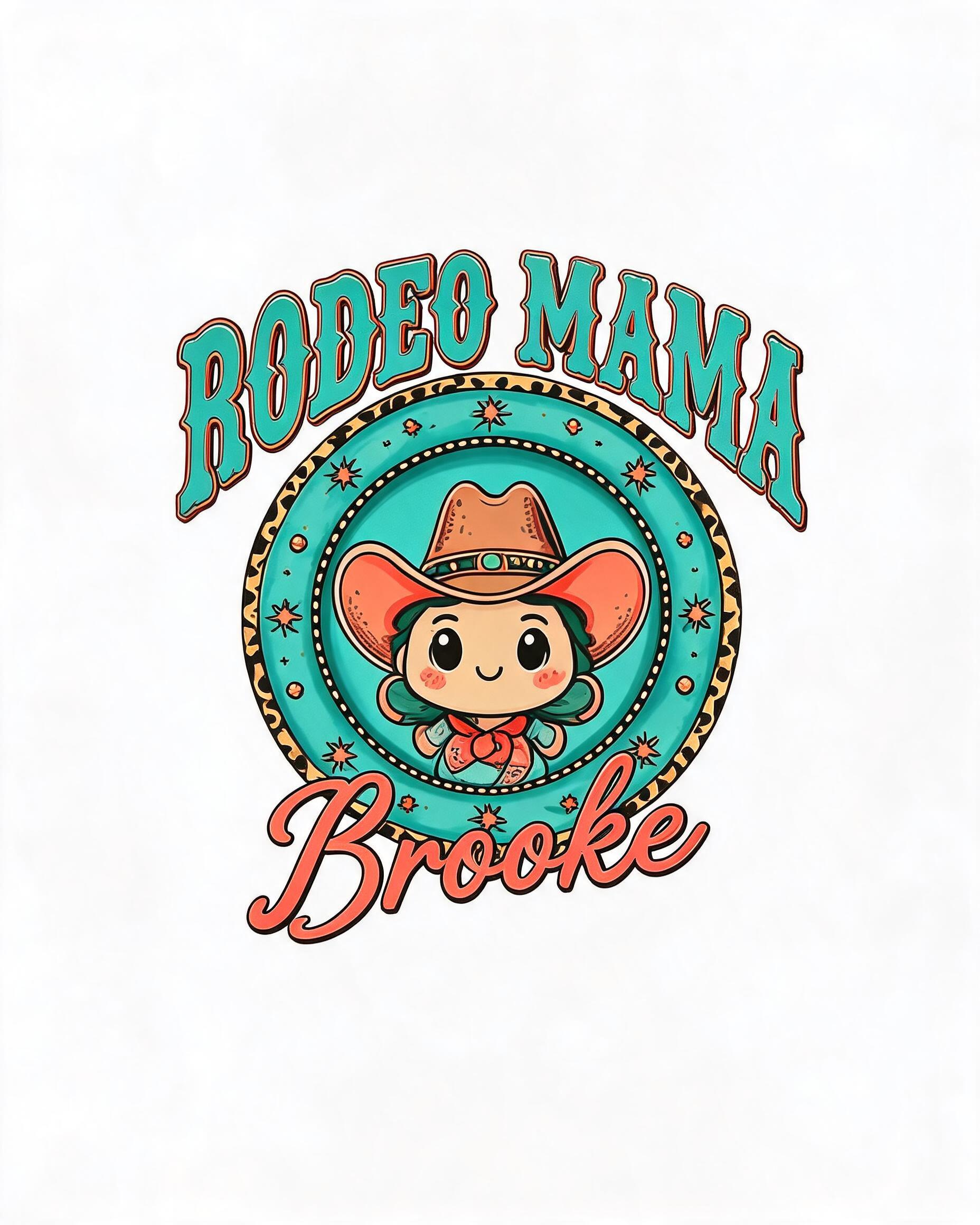 Western: Rodeo Mama Leopard Turquoise