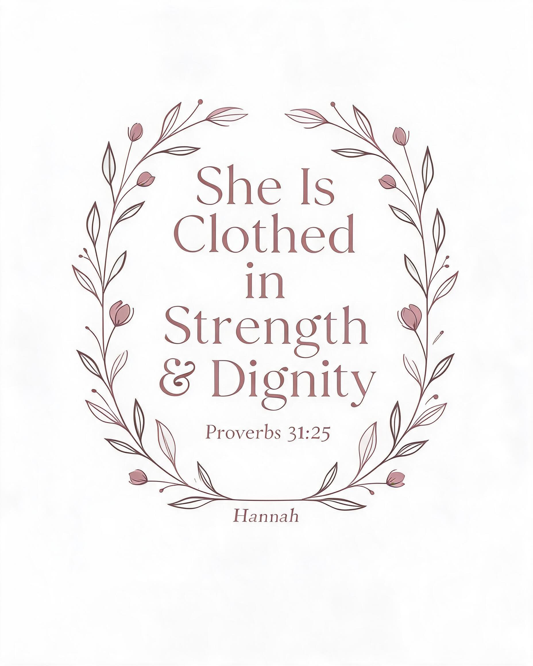 Faith: Clothed in Strength Proverbs