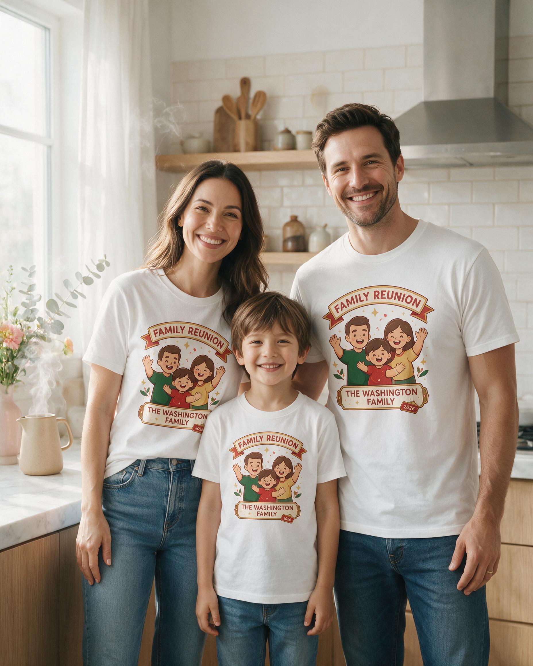 Family Reunion Personalized Shirt — White