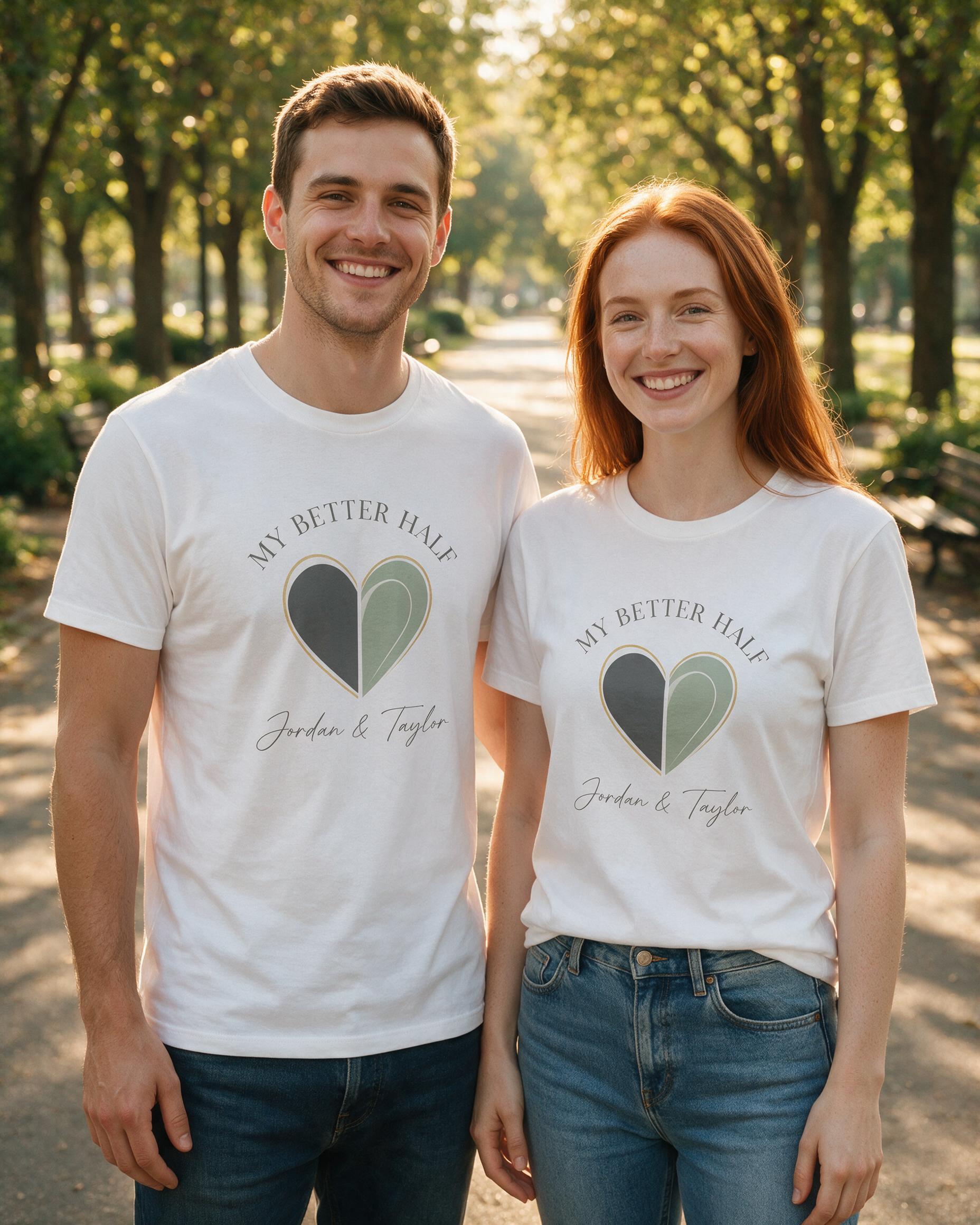 My Better Half Personalized Couple Shirt — White