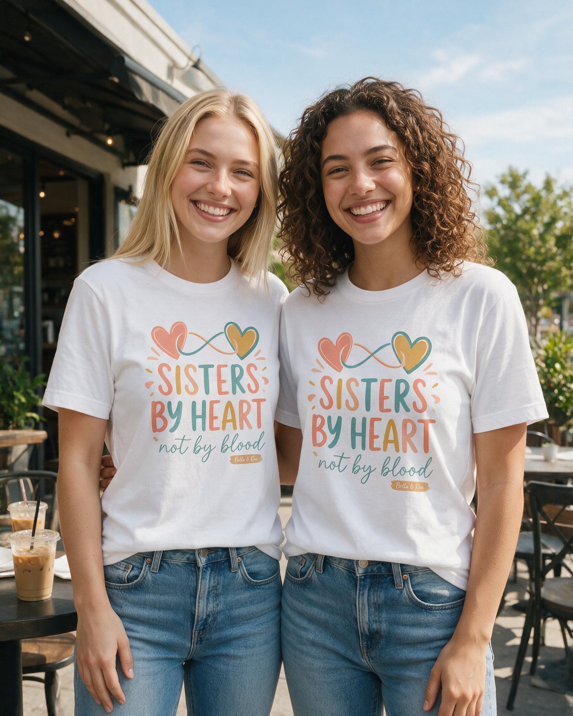 Sisters By Heart Personalized Shirt — White