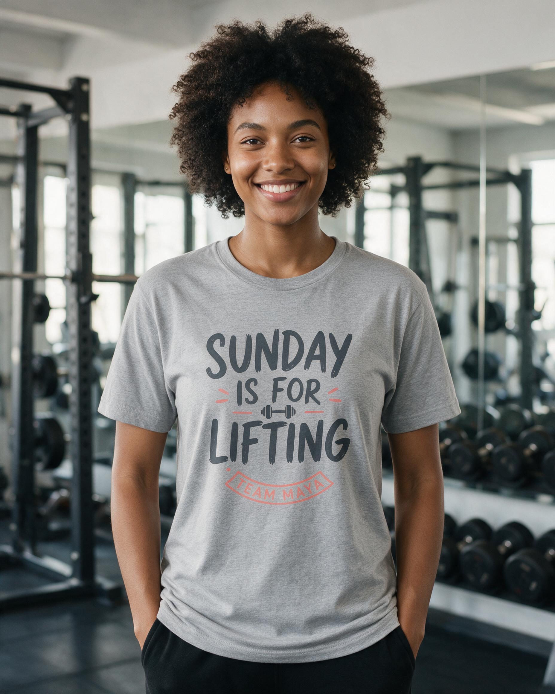 Sunday Is For Lifting Personalized Fitness Shirt — Sport Grey
