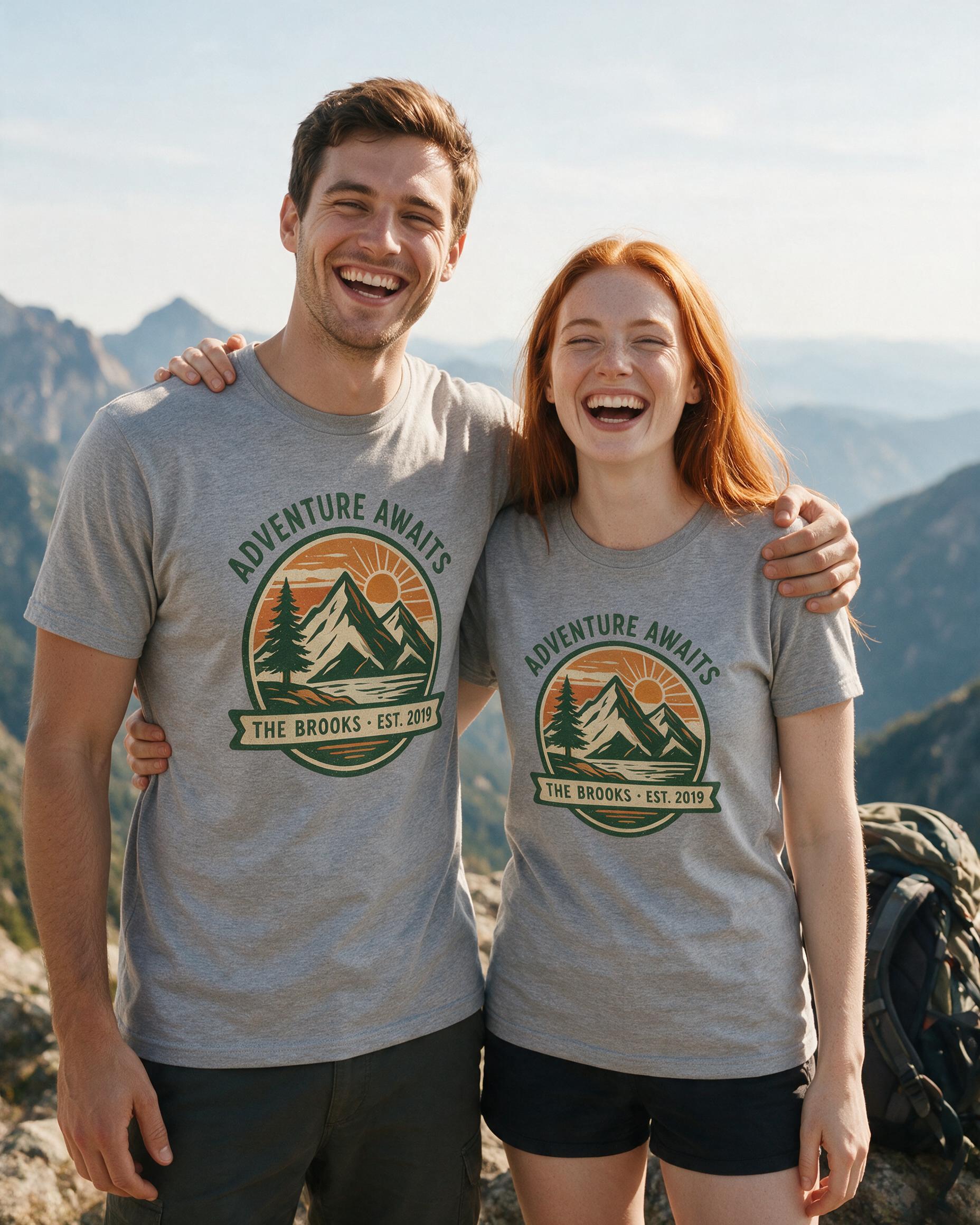 Adventure Awaits Personalized Travel Shirt β Sport Grey