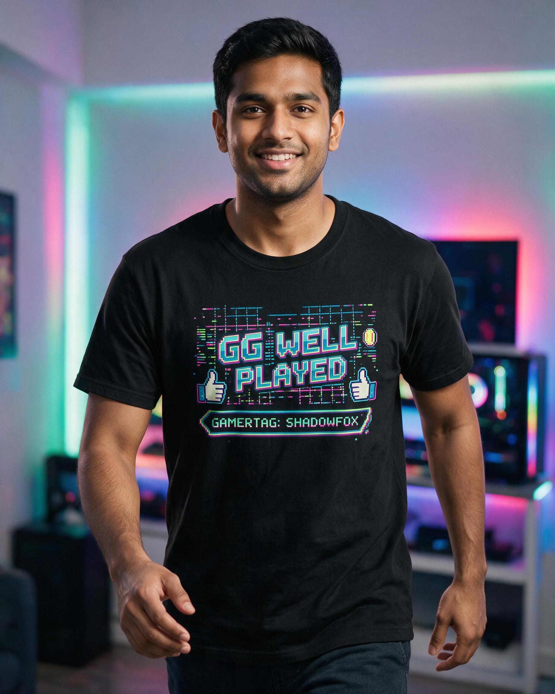GG Well Played Personalized Gamertag Shirt — Black