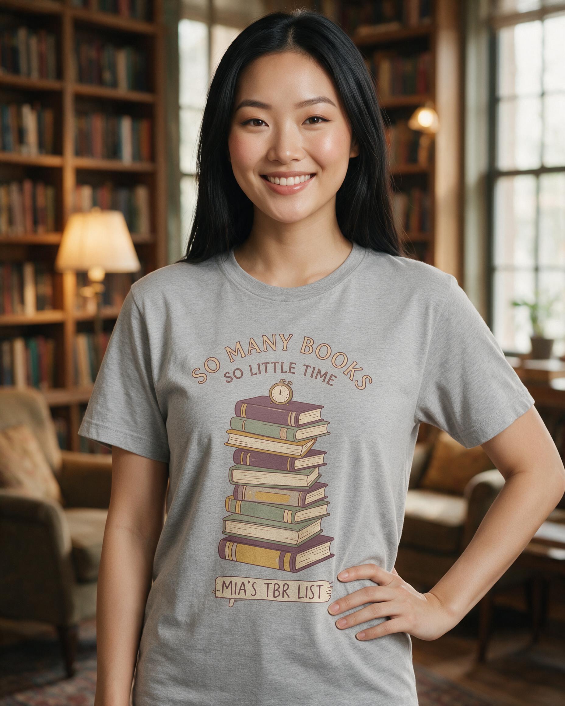 So Many Books So Little Time Personalized Shirt β Sport Grey