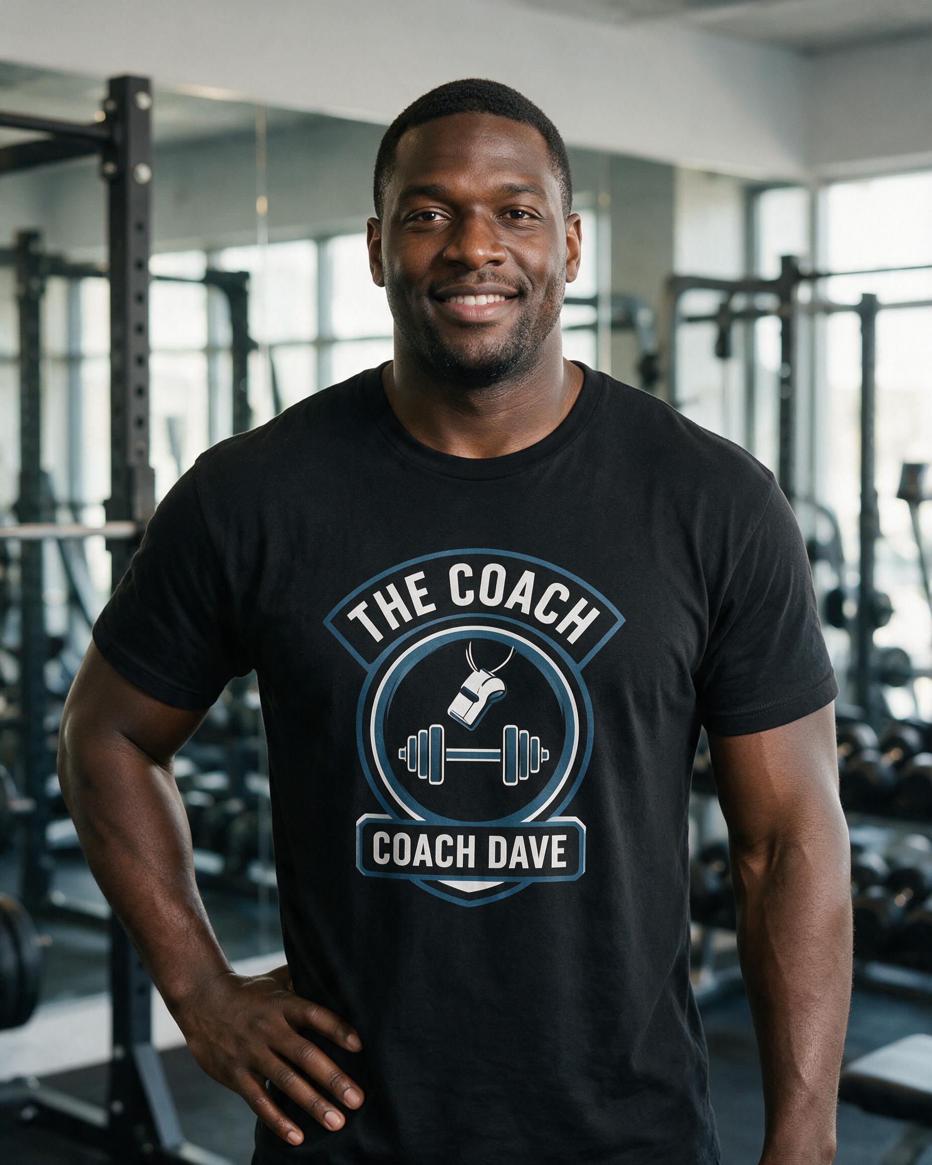 The Coach Personalized Strength Trainer Shirt — Black