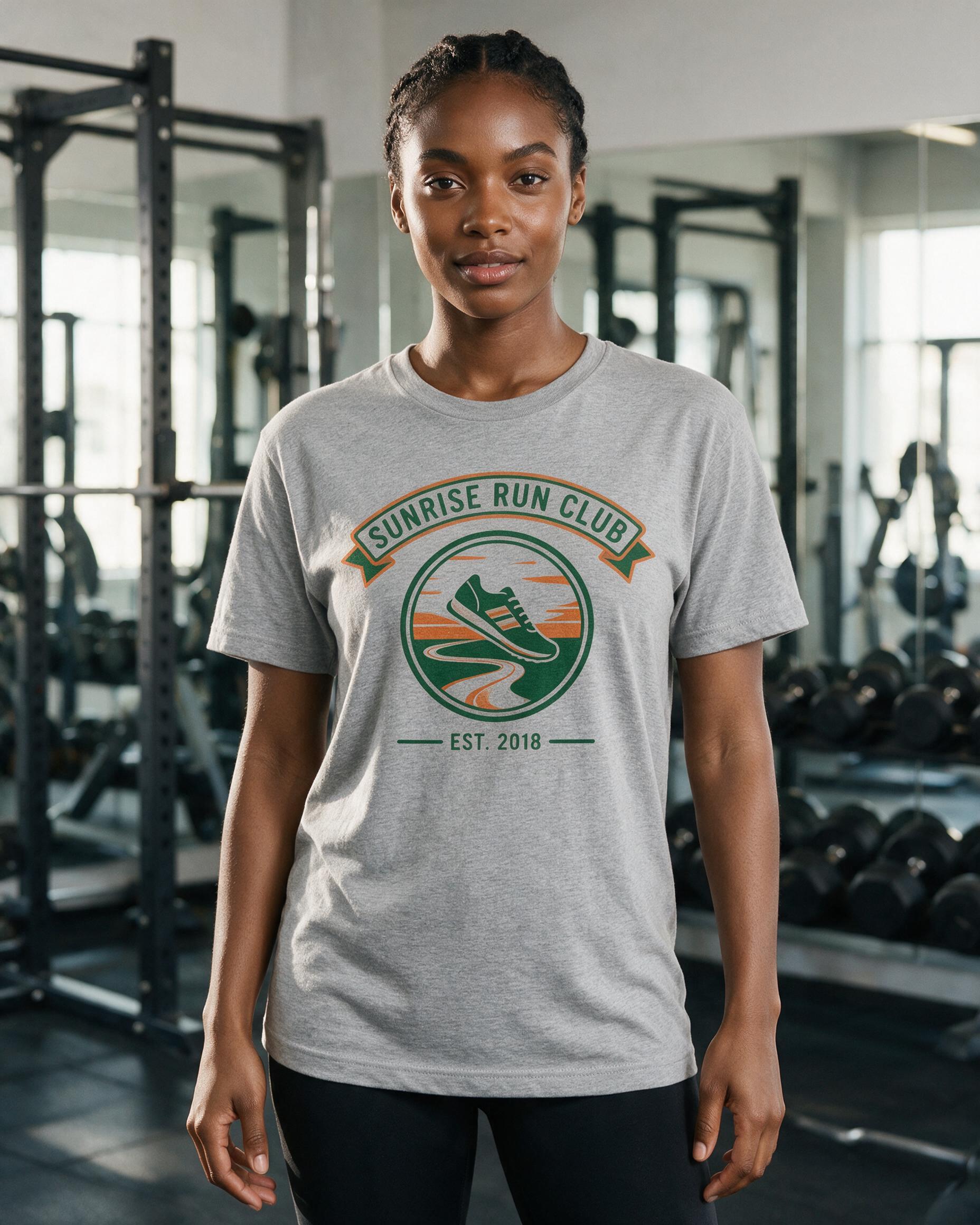 Run Club Est Personalized Marathon Shirt β Sport Grey