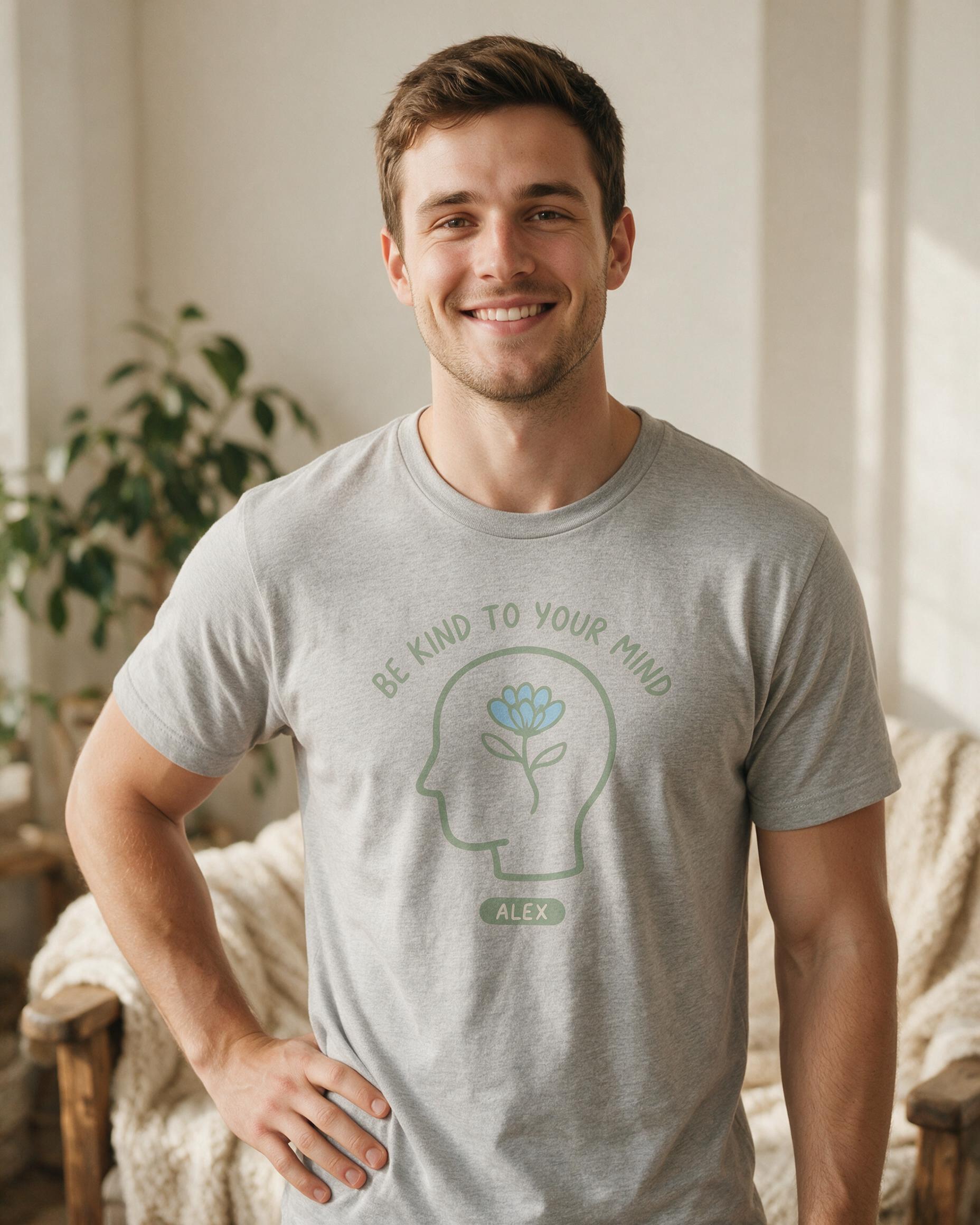 Be Kind To Your Mind Personalized Mental Health Shirt — Sport Grey