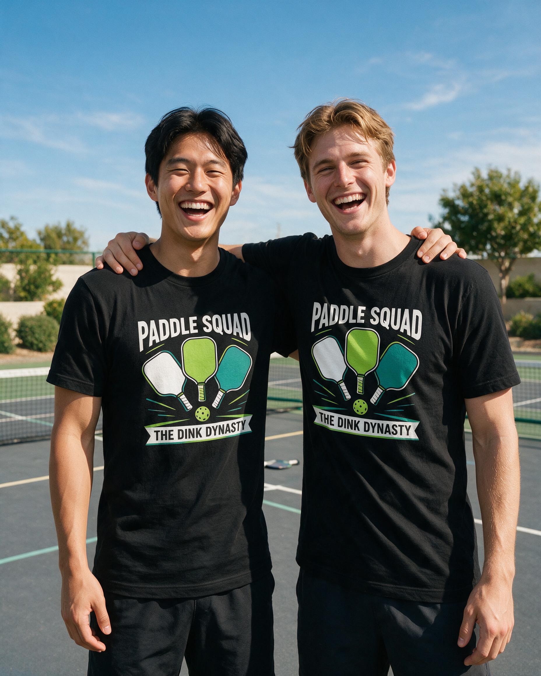 Paddle Squad Crew Personalized Pickleball Shirt — Black