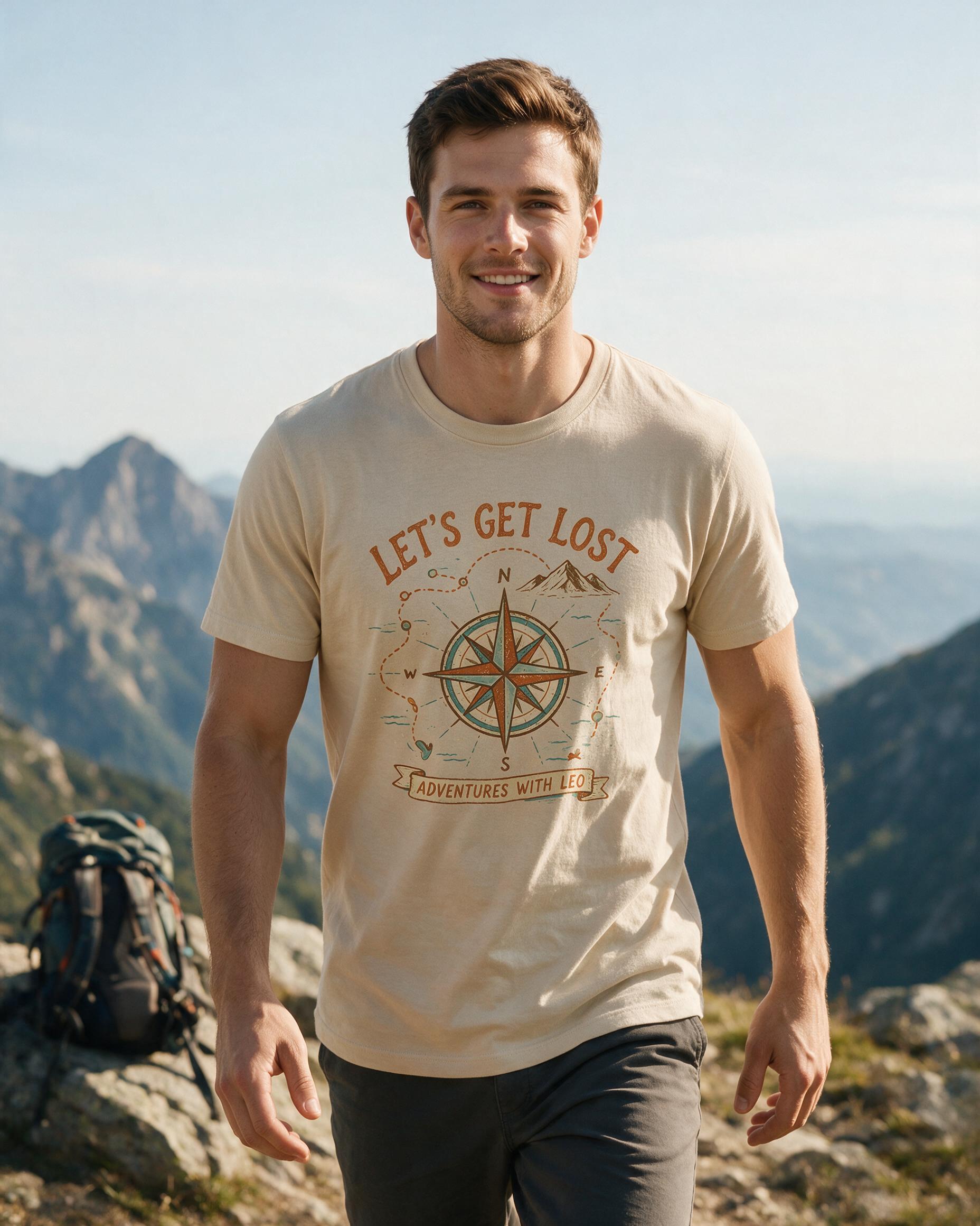 Let's Get Lost Personalized Travel Shirt β Sand