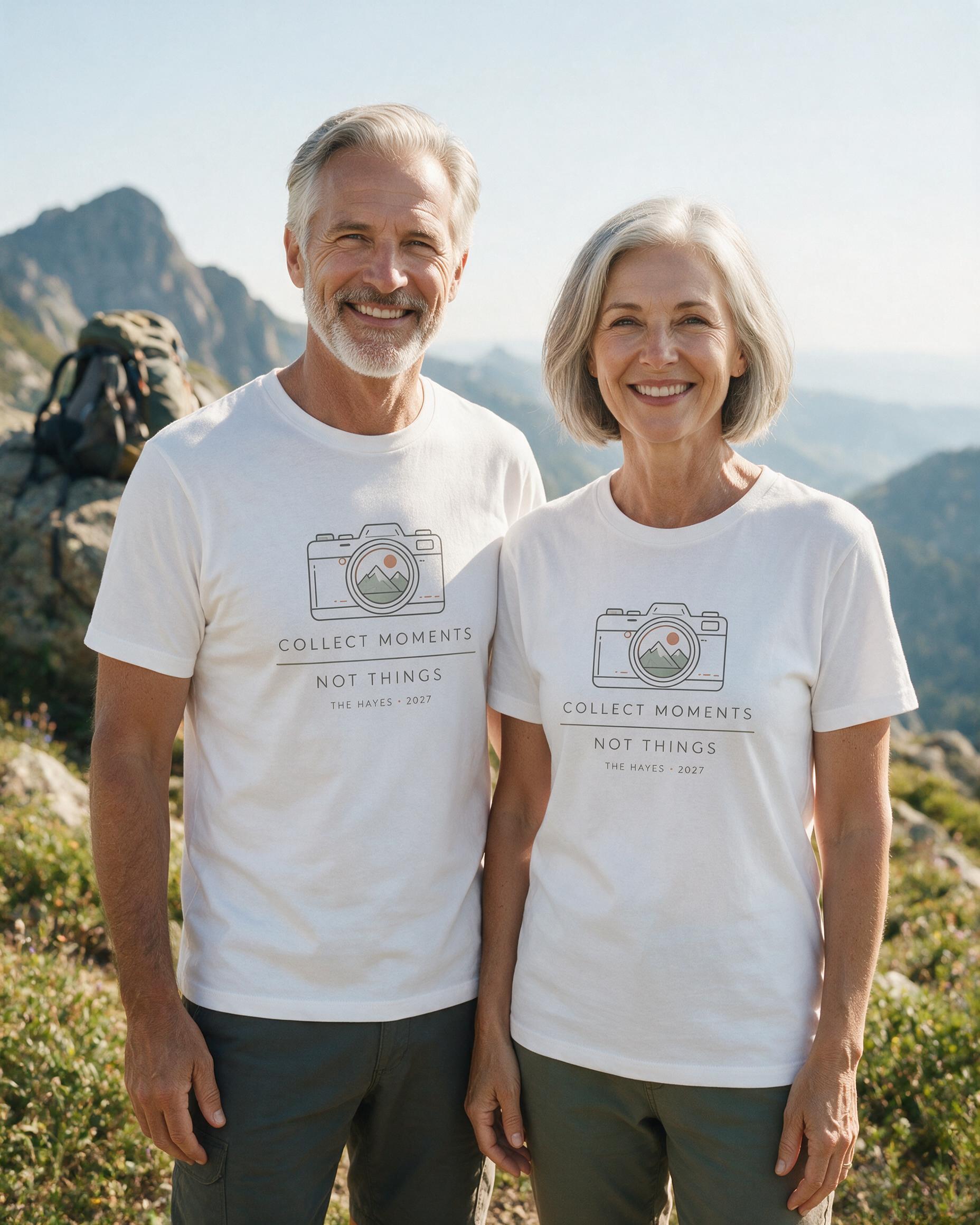 Collect Moments Not Things Personalized Travel Shirt β White