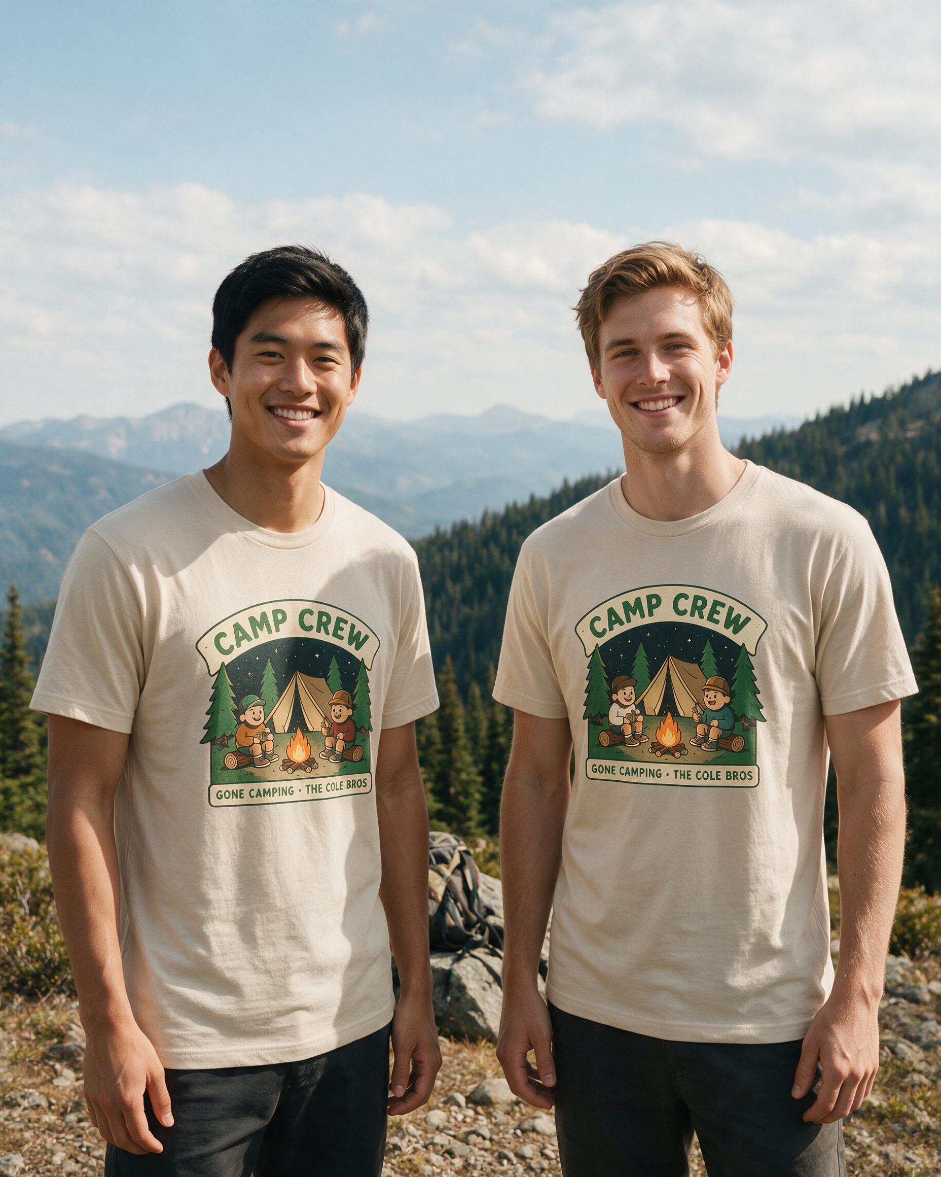 Camp Crew Adventure Personalized Travel Shirt β Sand