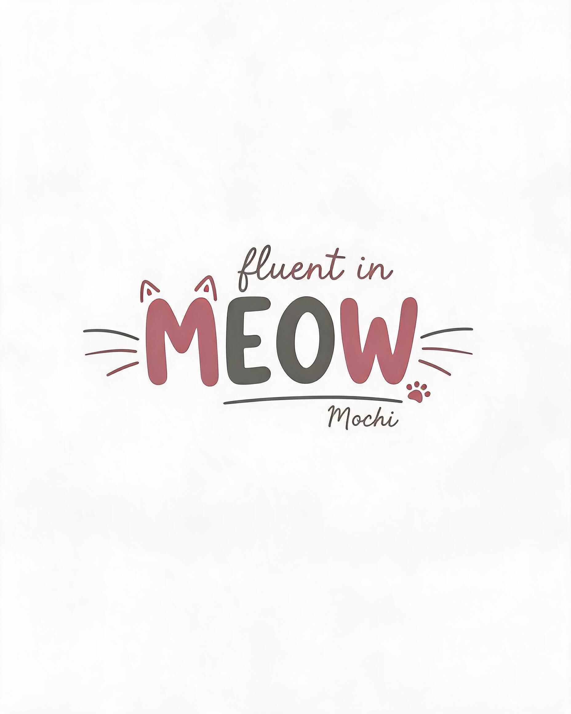 Fluent In Meow Personalized Cat Mom Shirt