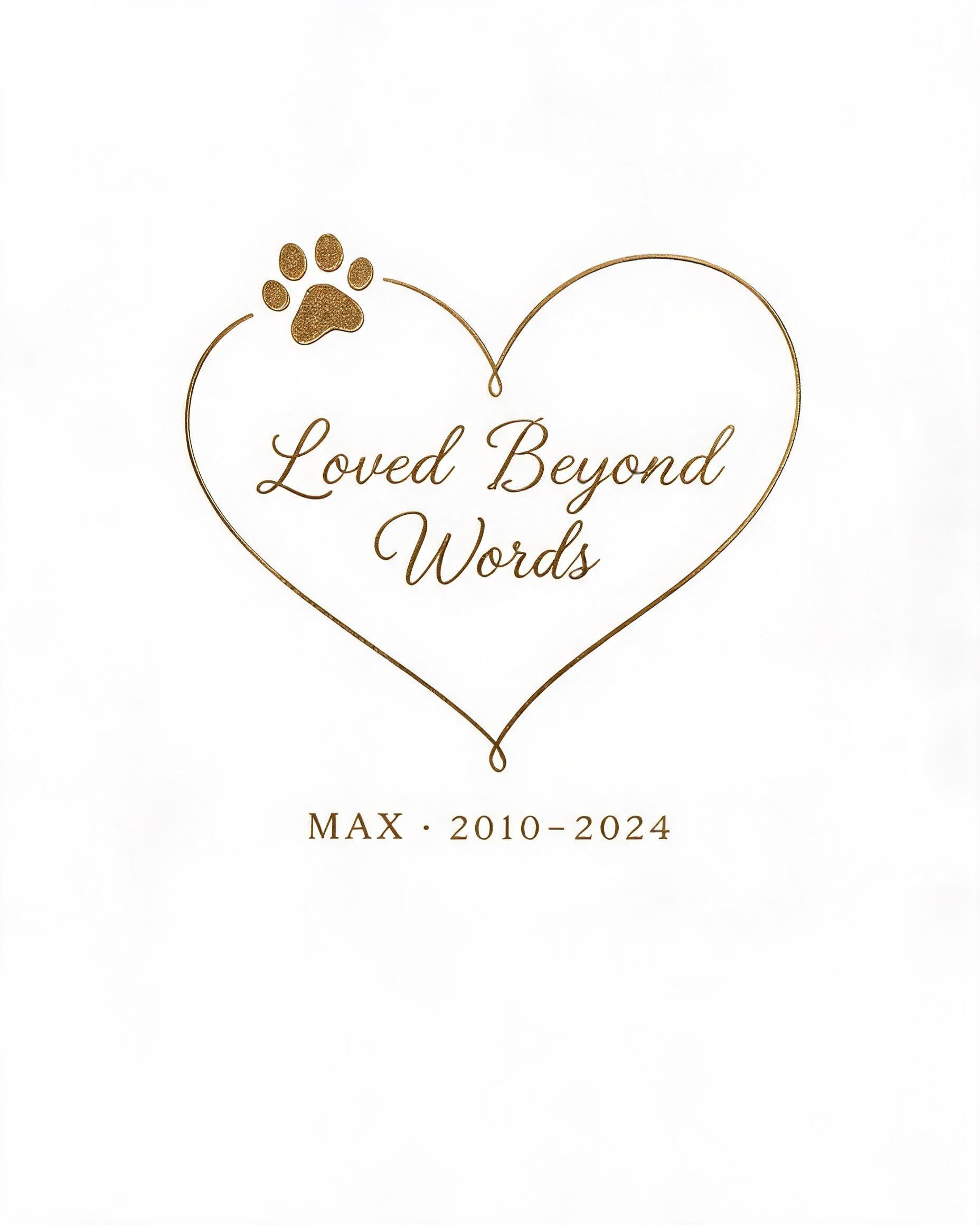 Loved Beyond Words Paw Print Heart Pet Memorial Personalized Shirt