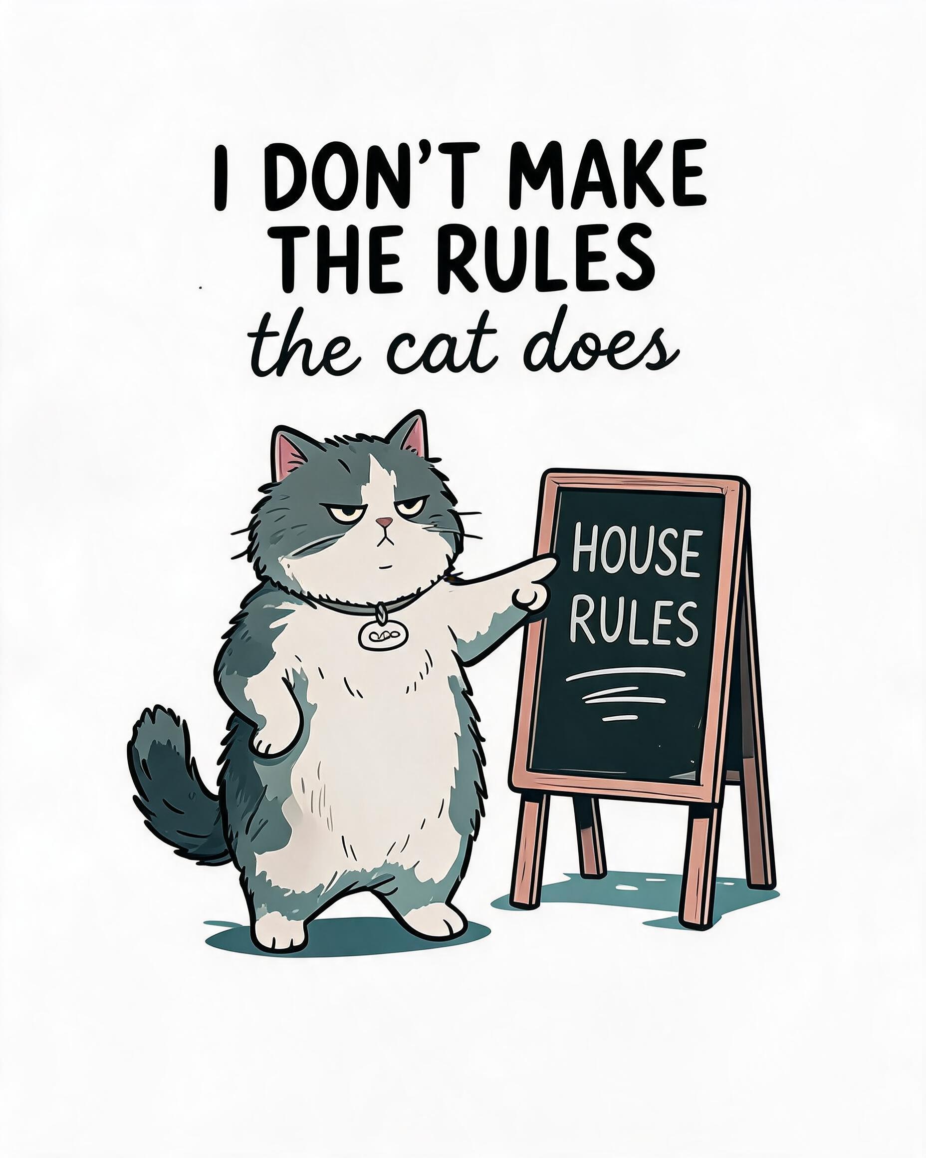 I Don't Make The Rules The Cat Does Personalized Shirt