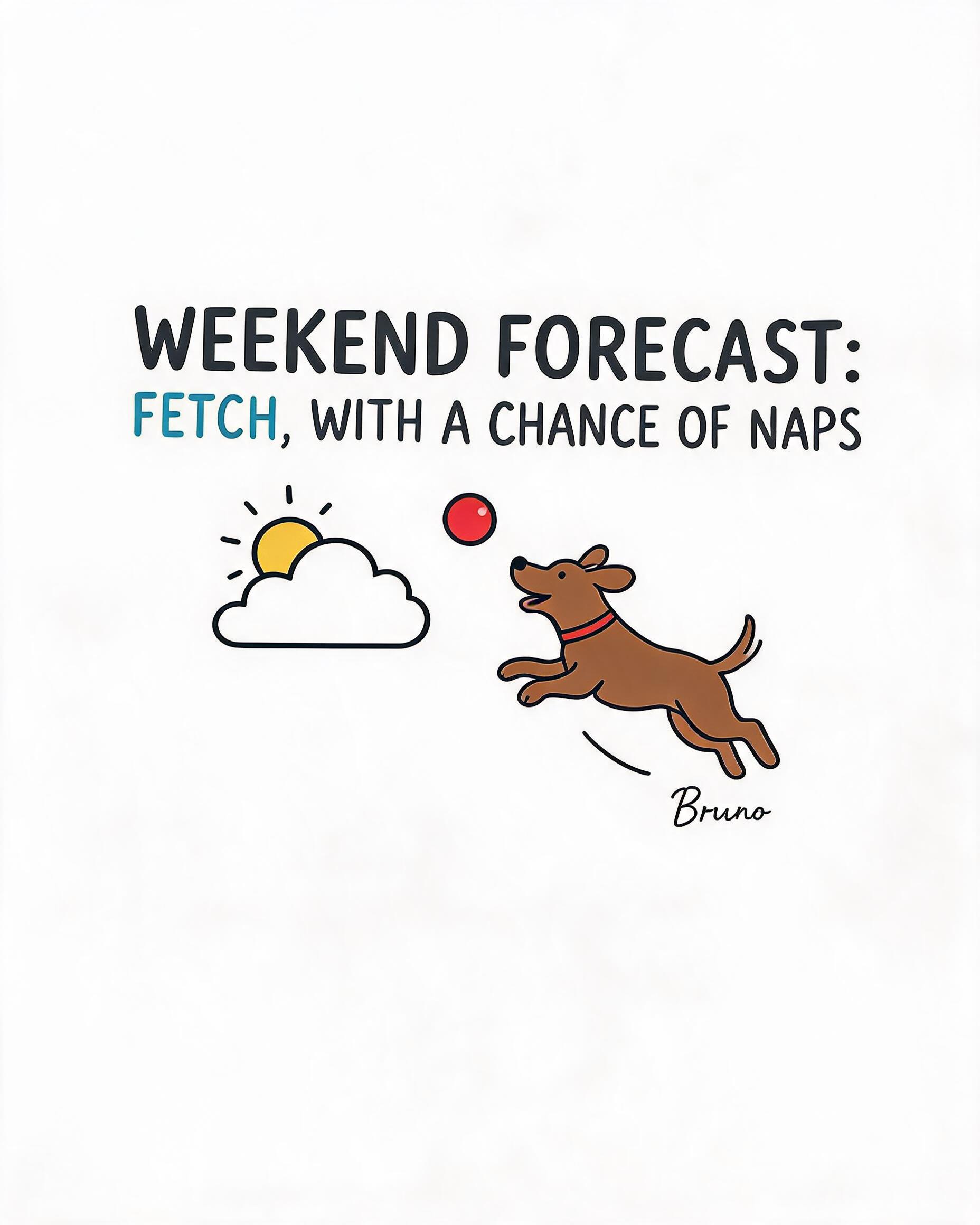 Weekend Forecast Fetch With A Chance Of Naps Personalized Shirt
