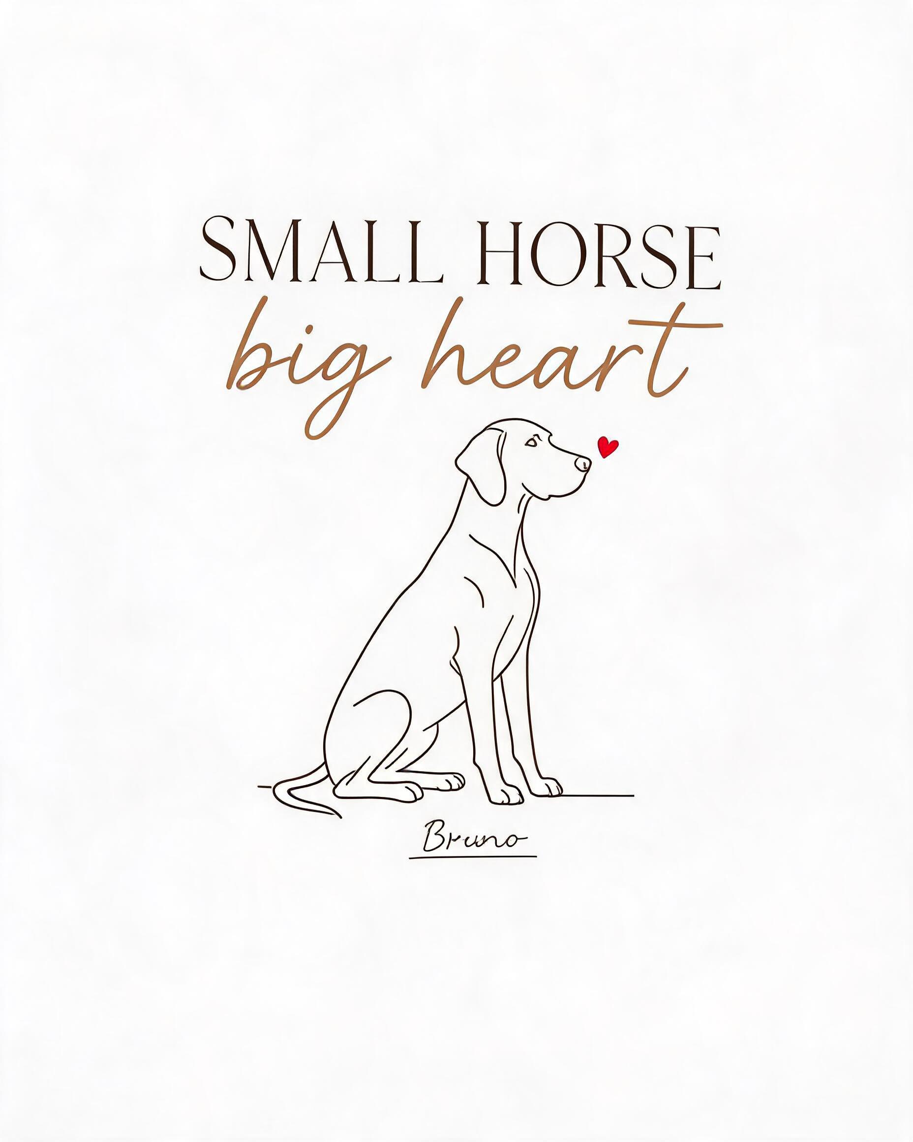 Small Horse Big Heart Personalized Great Dane Mom Shirt
