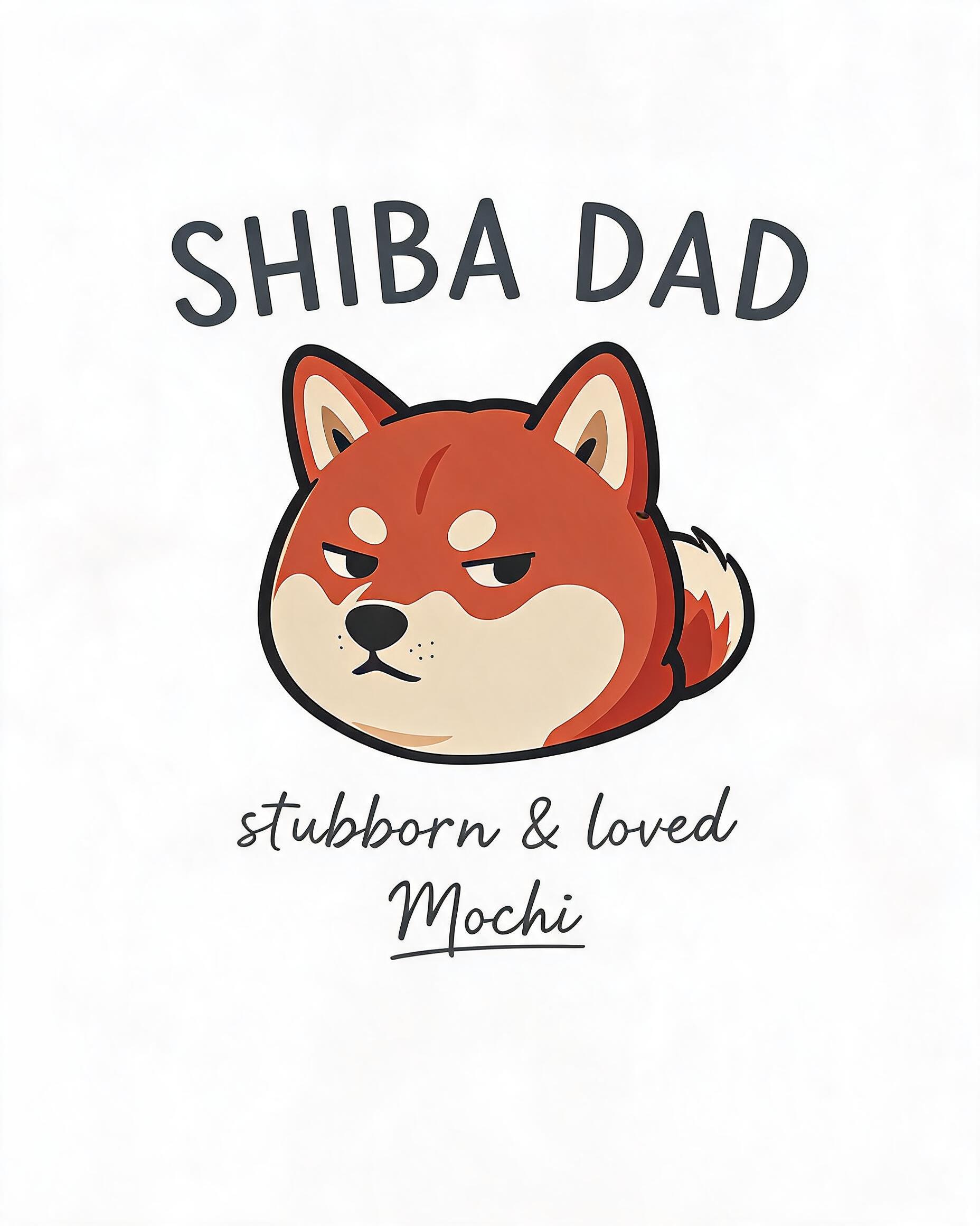 Stubborn And Loved Personalized Shiba Dad Shirt