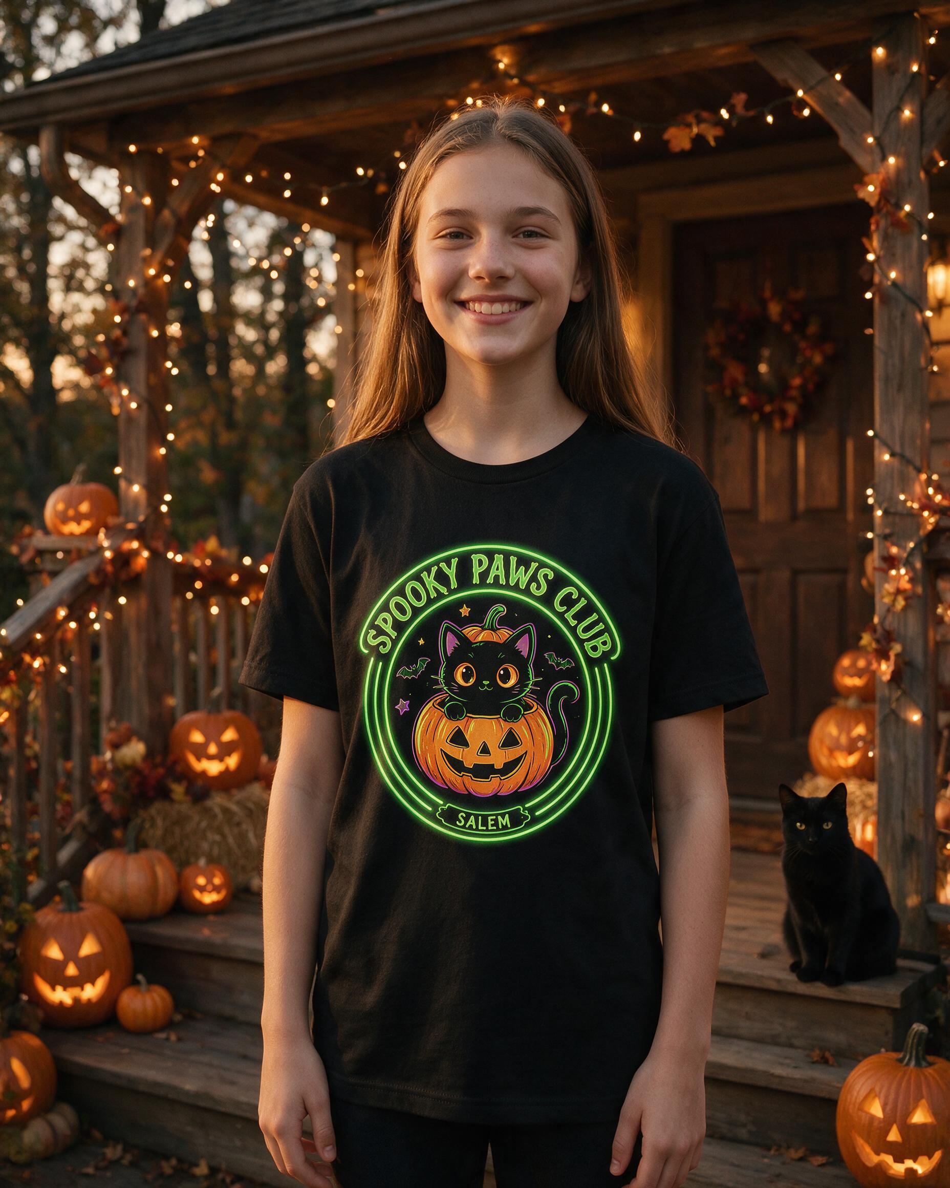 Spooky Paws Club Halloween Pet Personalized Shirt β Black