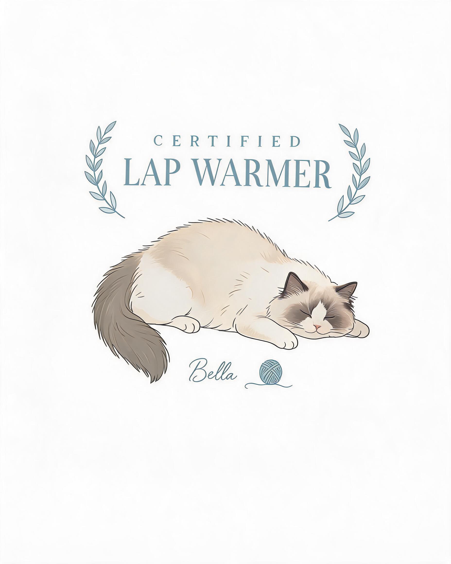 Certified Lap Warmer Personalized Ragdoll Cat Mom Shirt