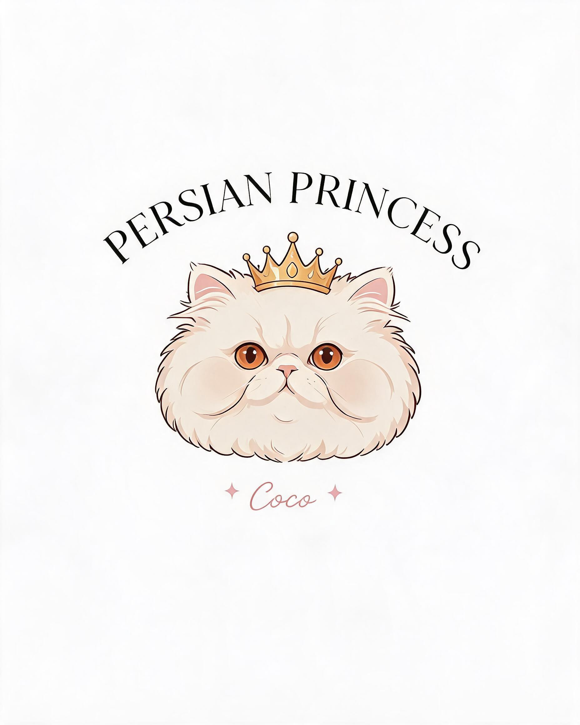 Persian Princess Personalized Cat Mom Shirt