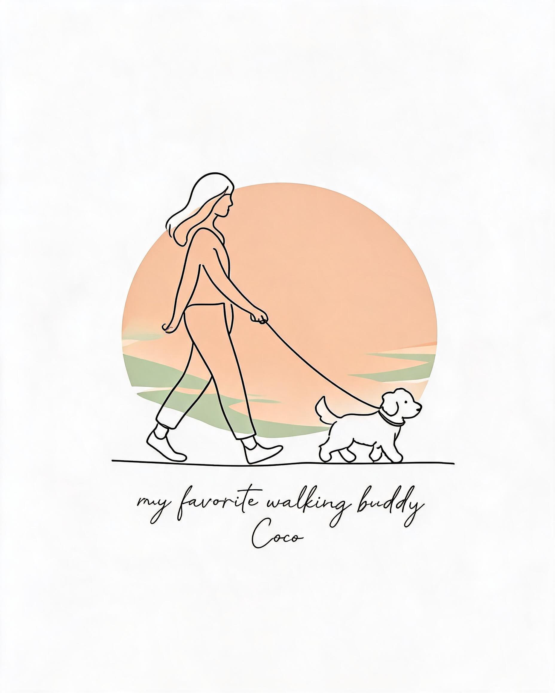 My Favorite Walking Buddy Personalized Dog Mom Shirt