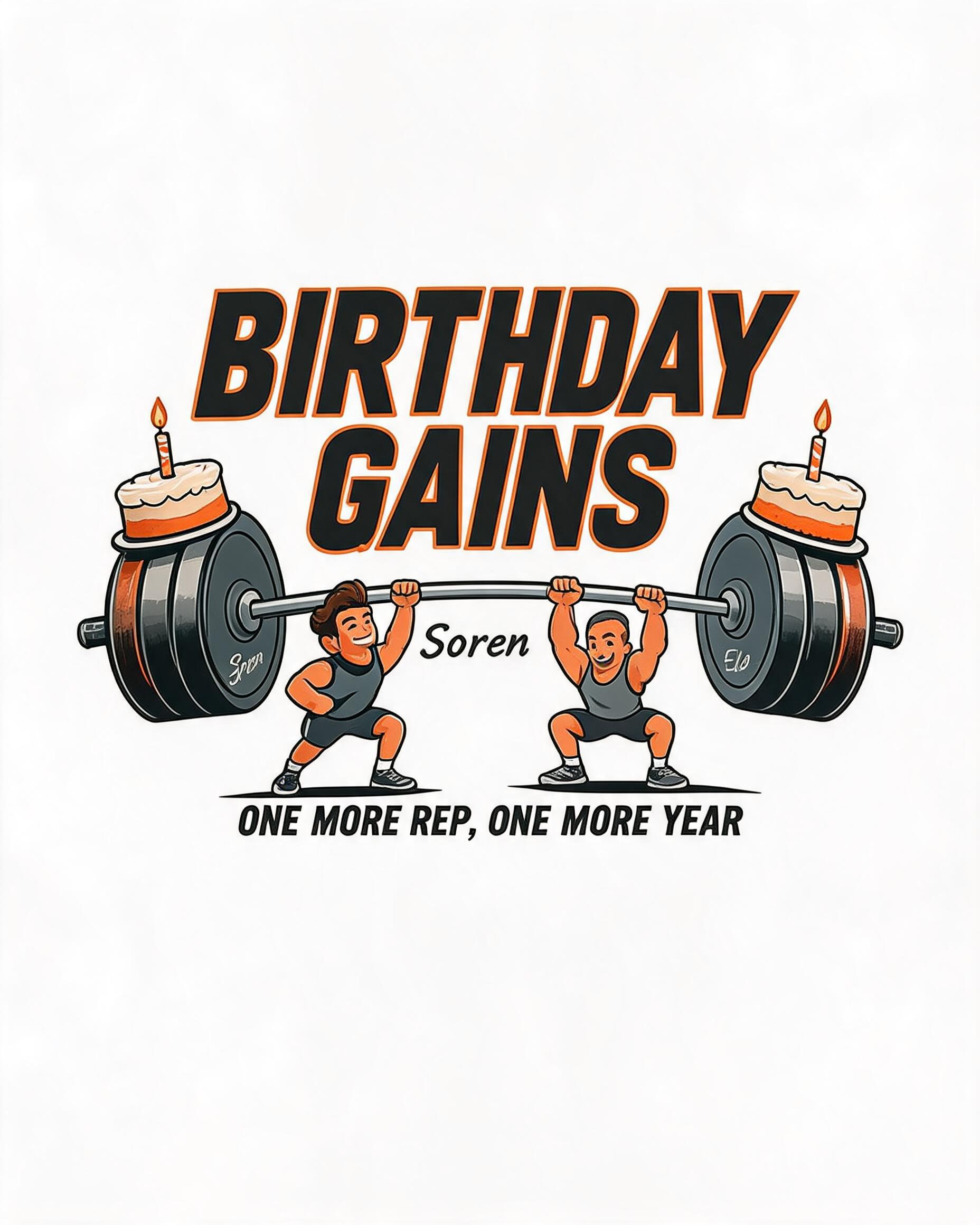 Birthday Gains Gym Partners Matching Shirt for Two Friends