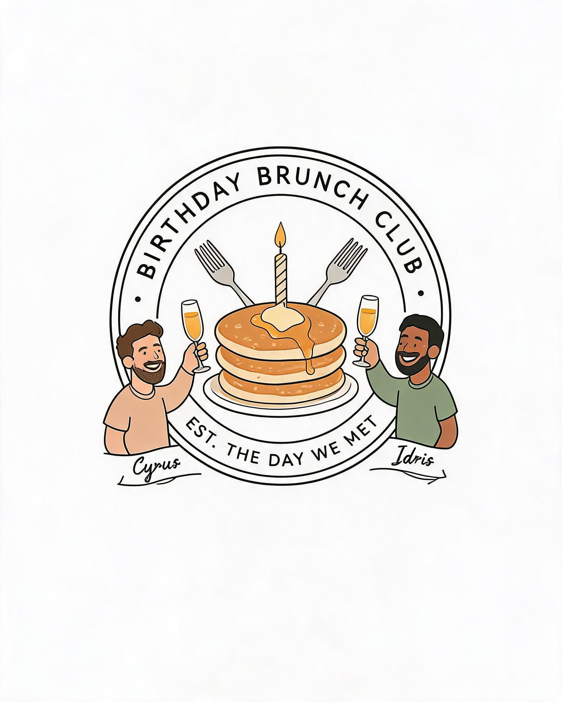 Birthday Brunch Club Matching Shirt for Two