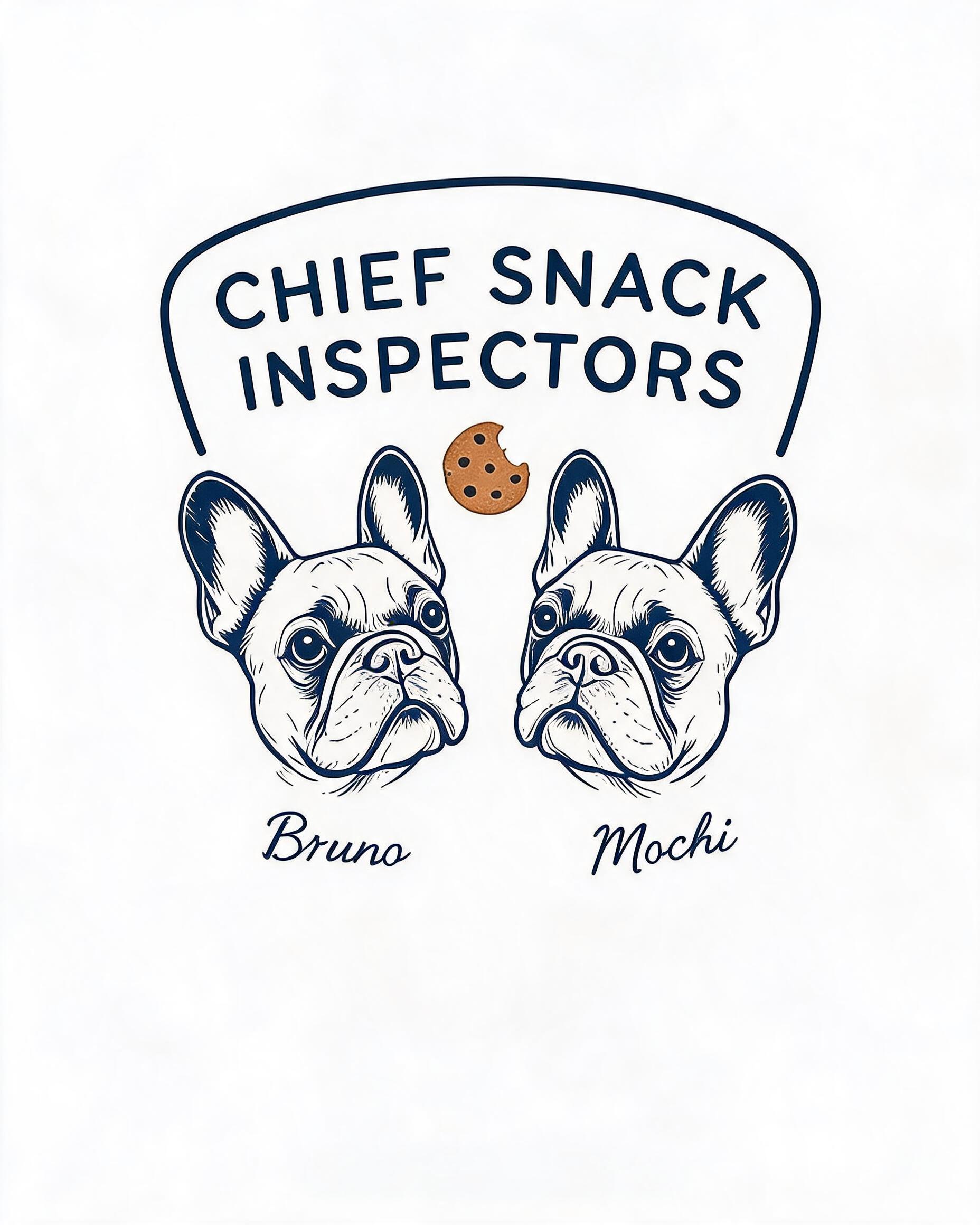 Chief Snack Inspectors Personalized Two Frenchie Shirt