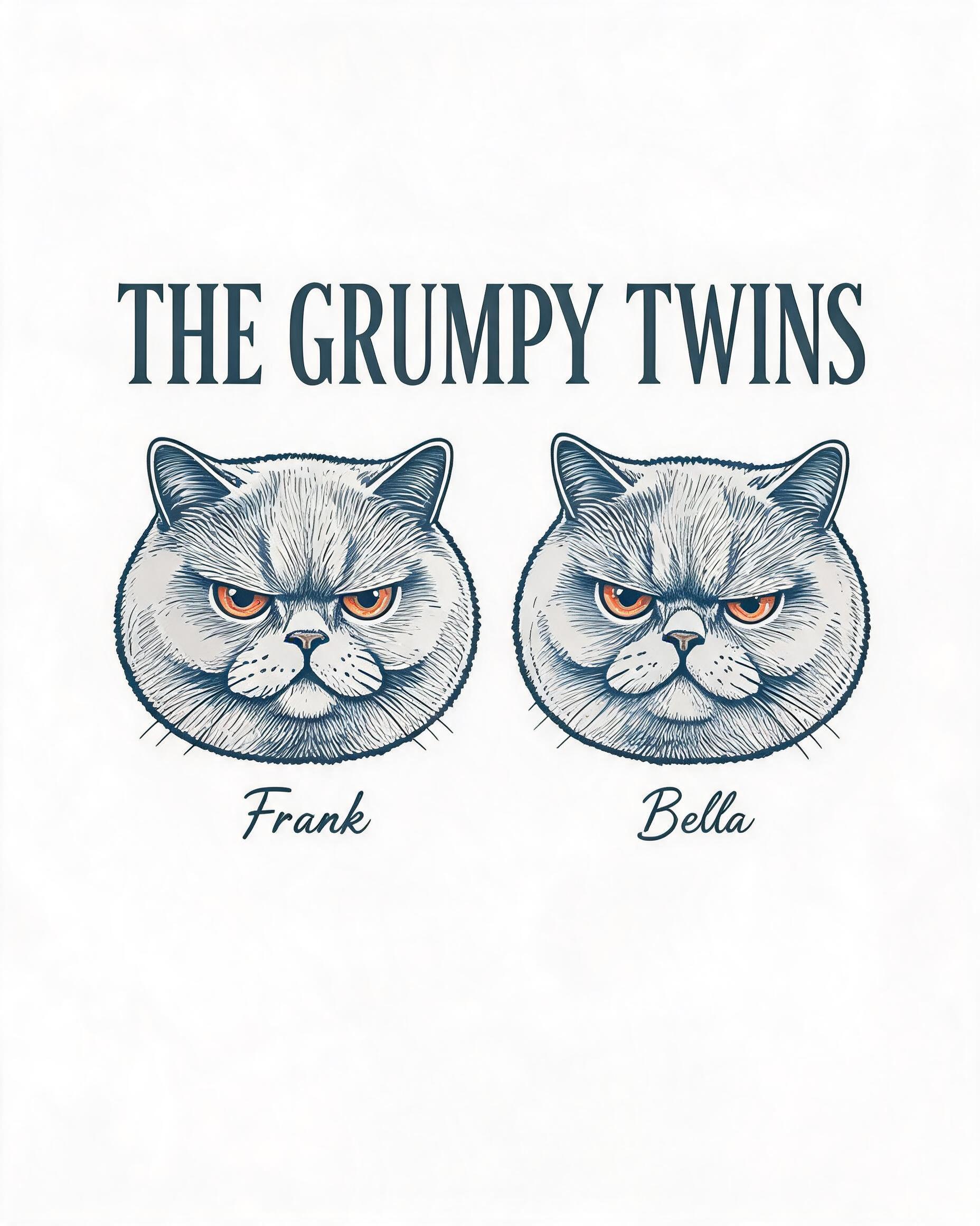 The Grumpy Twins Personalized British Shorthair Shirt