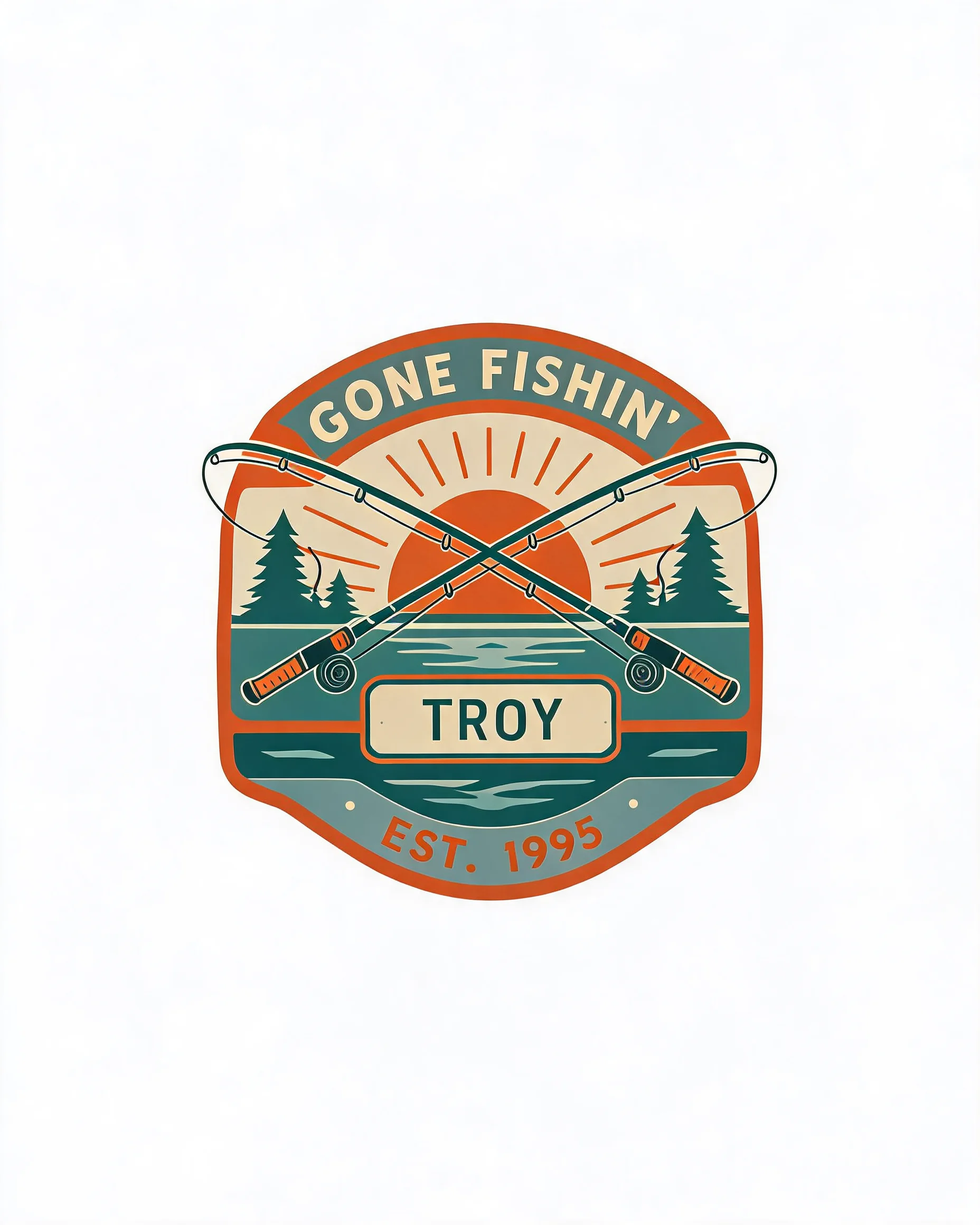 Gone Fishin' Est Personalized Fishing Shirt