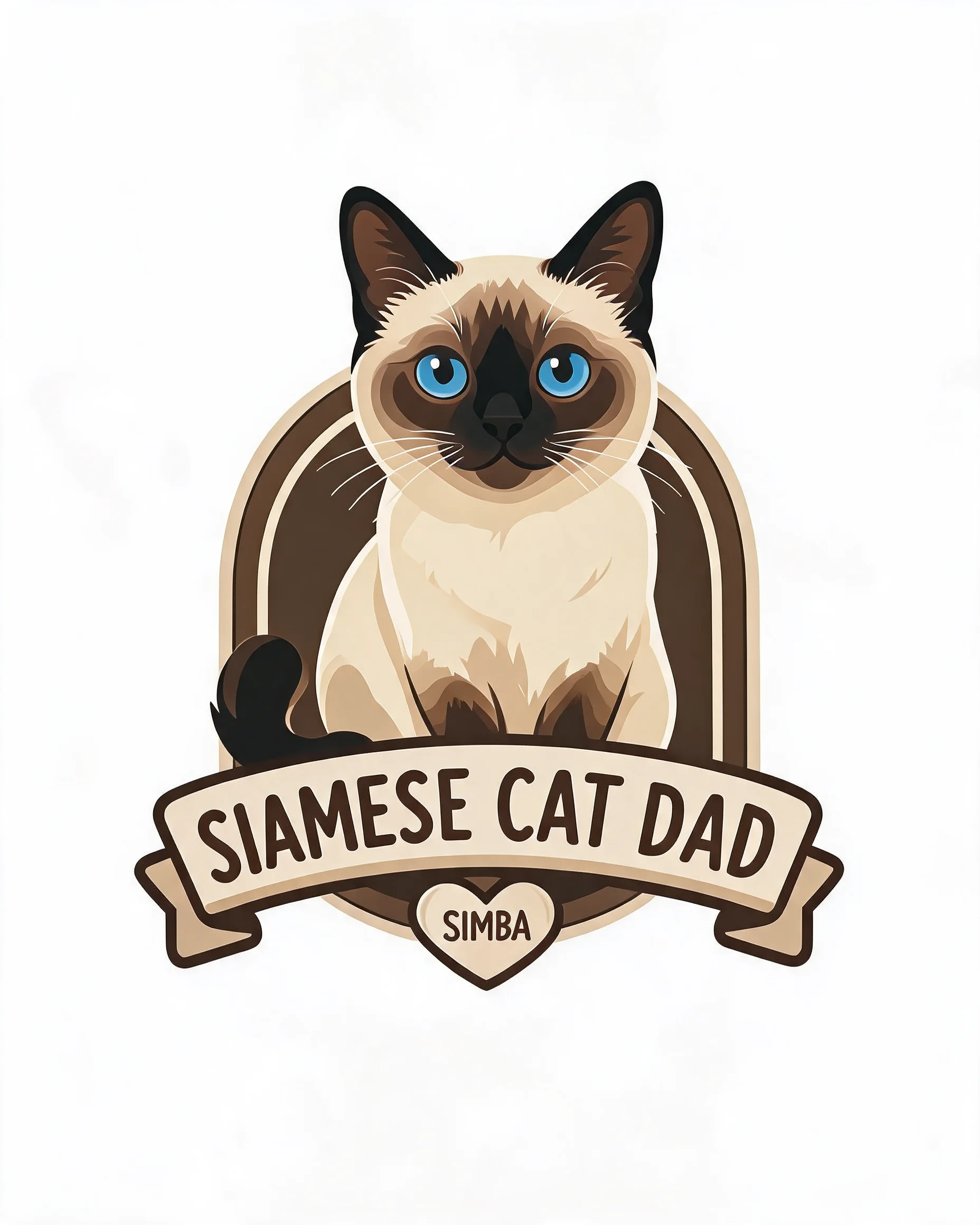 Siamese Cat Dad Personalized Cat Shirt