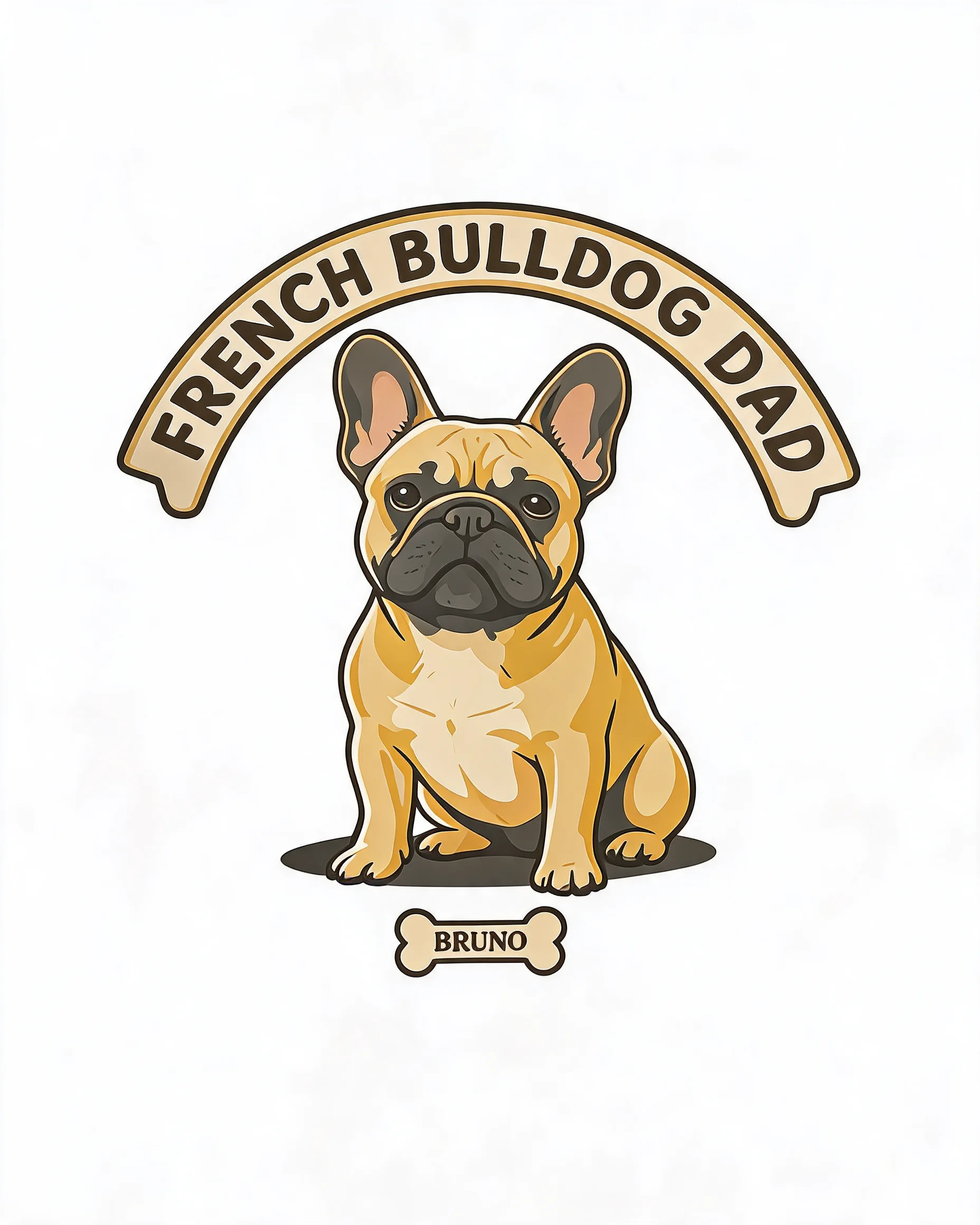 French Bulldog Dad Personalized Dog Shirt